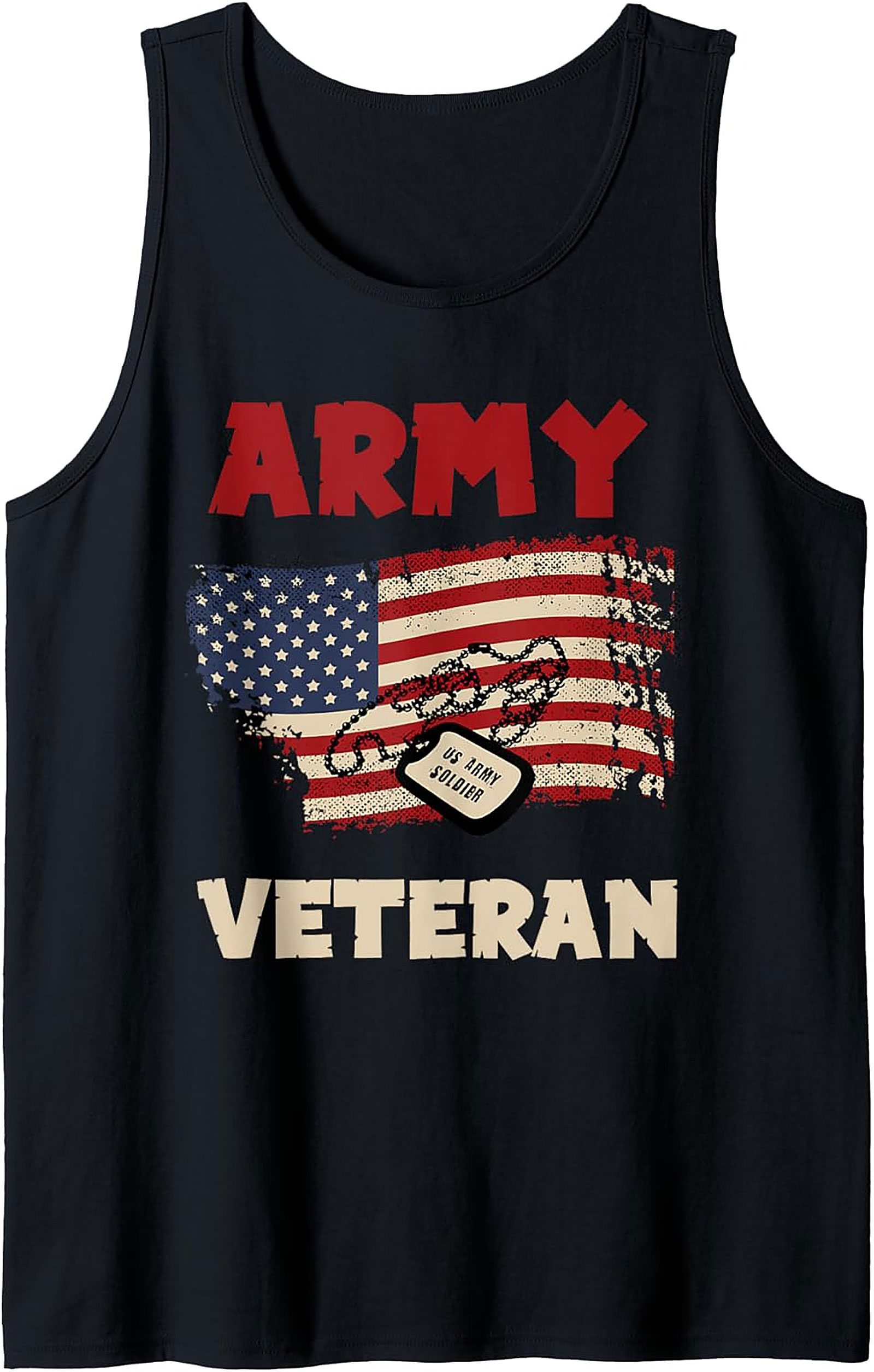Army Veteran Graphic Tank Top | US Soldier Sleeveless Tee