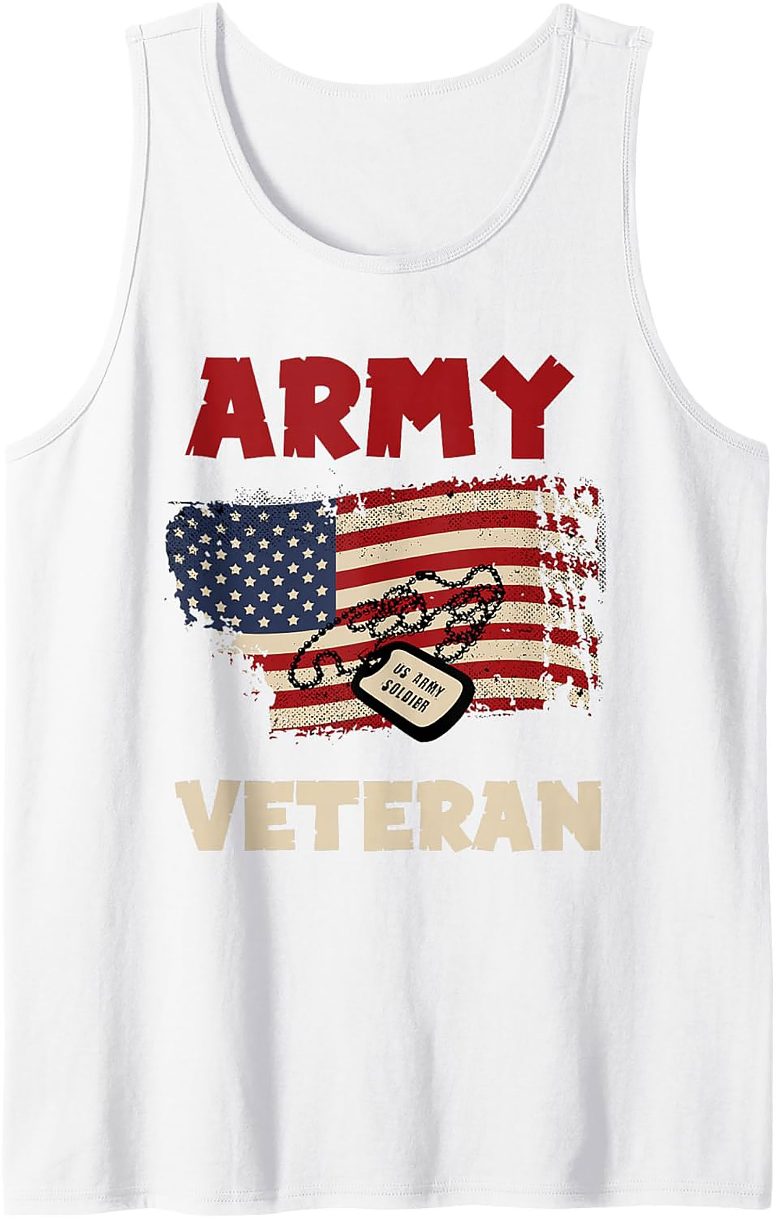Army Veteran Graphic Tank Top | US Soldier Sleeveless Tee