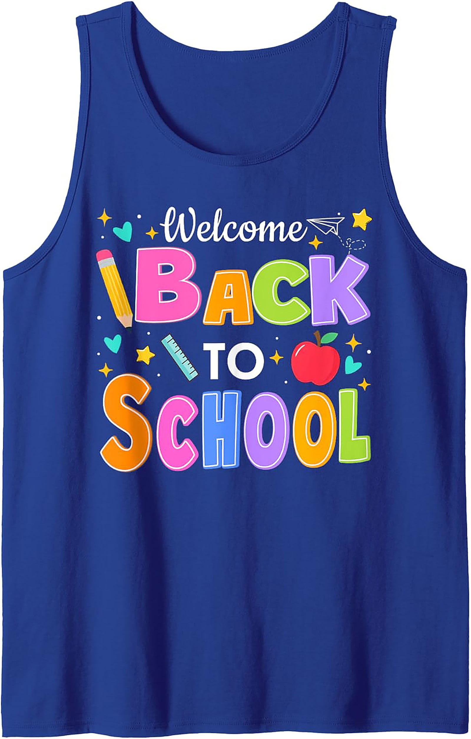 Welcome Back To School Graphic Tank Top | Teacher Outfit Sleeveless Shirt