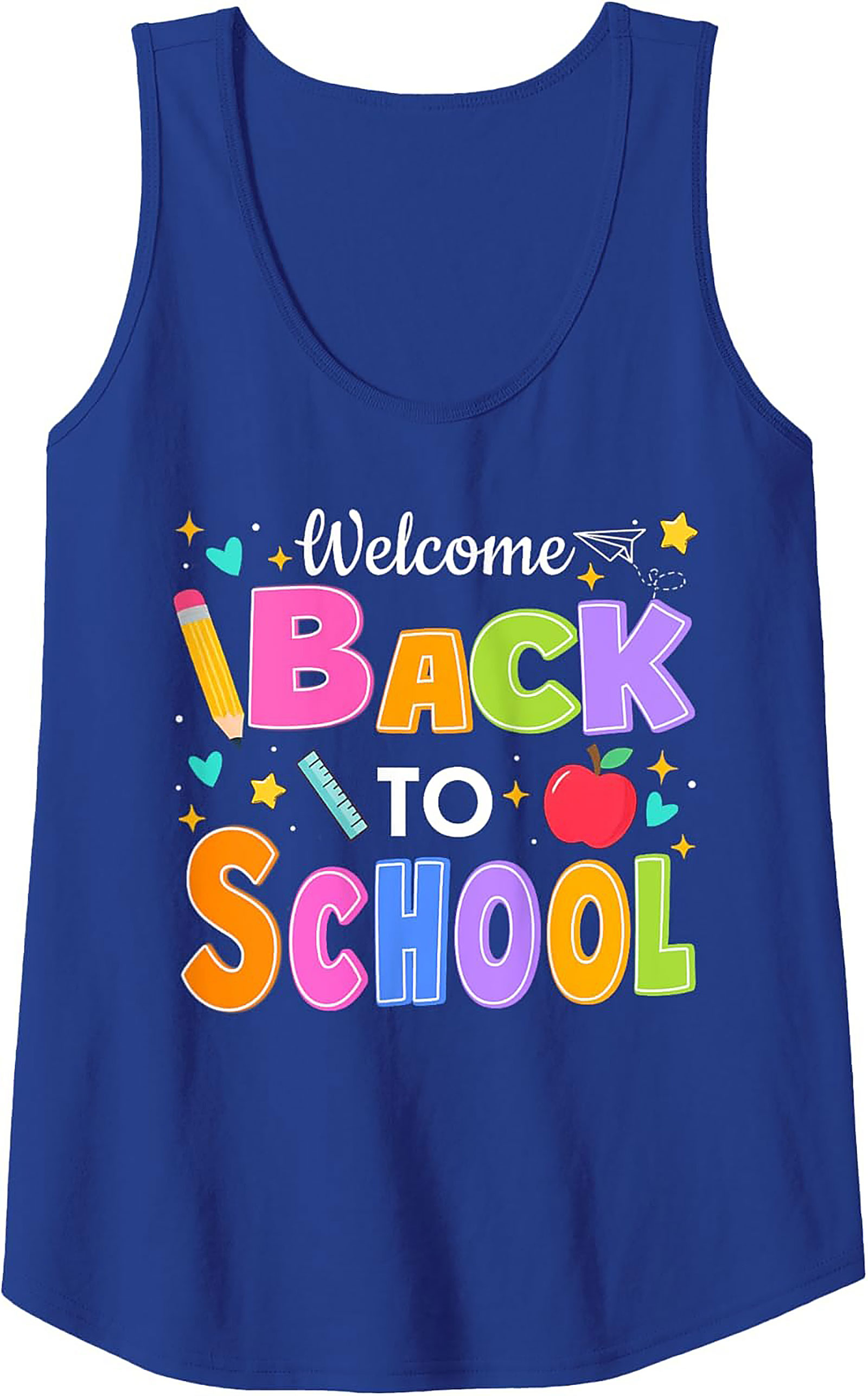 Welcome Back To School Graphic Tank Top | Teacher Outfit Sleeveless Shirt