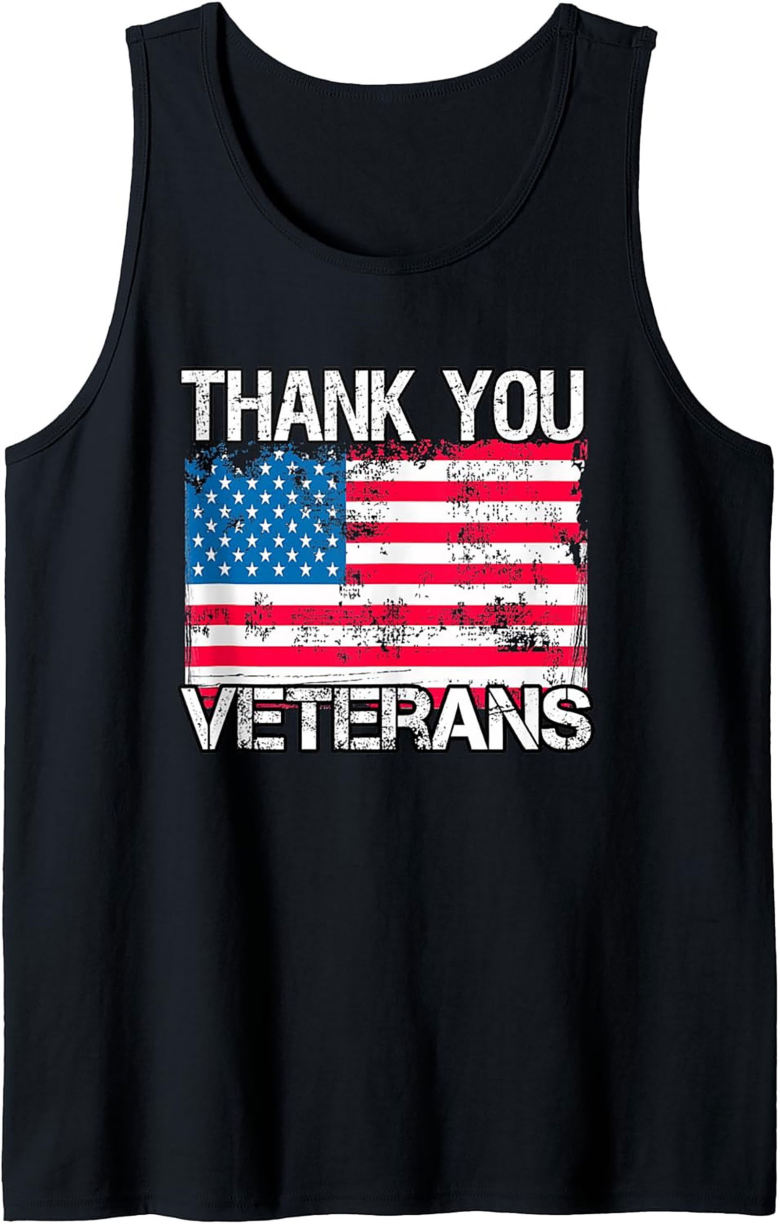 Thank You Veterans Graphic Tank Top | Sleeveless Shirt