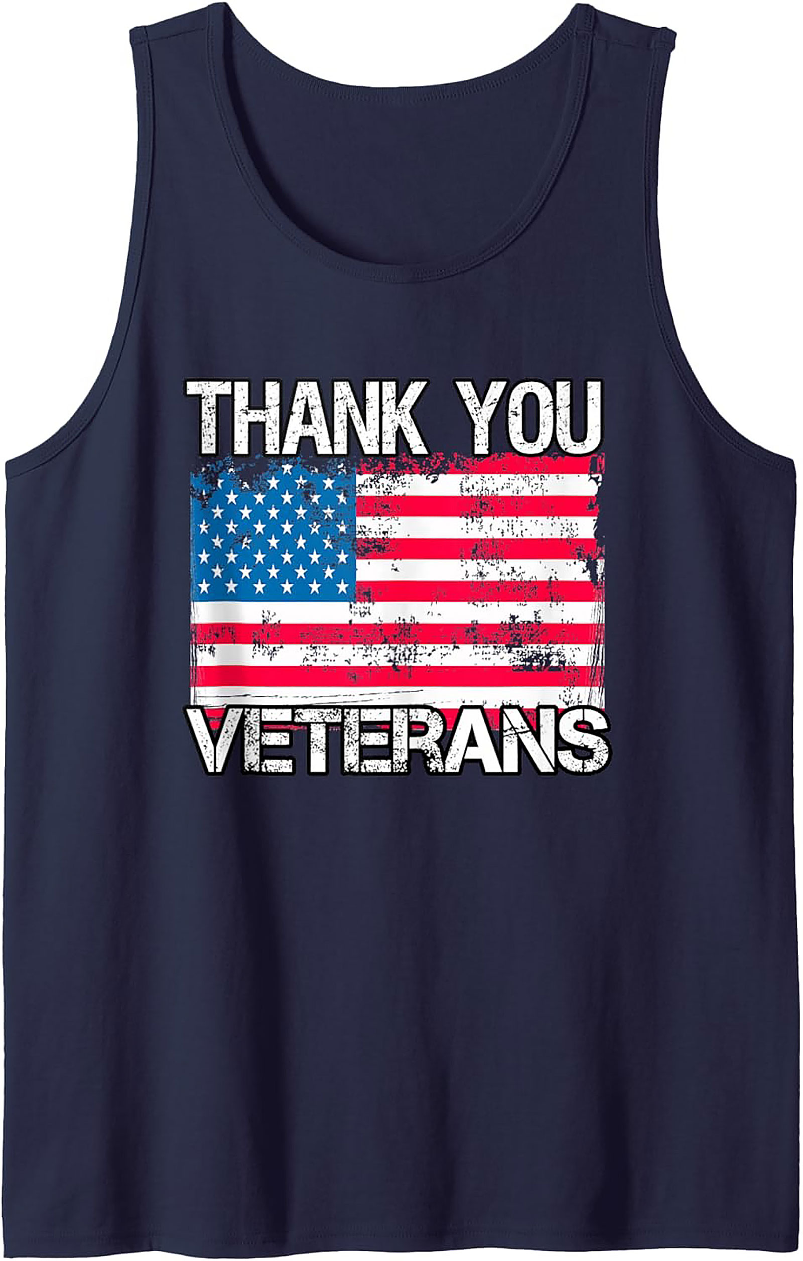 Thank You Veterans Graphic Tank Top | Sleeveless Shirt
