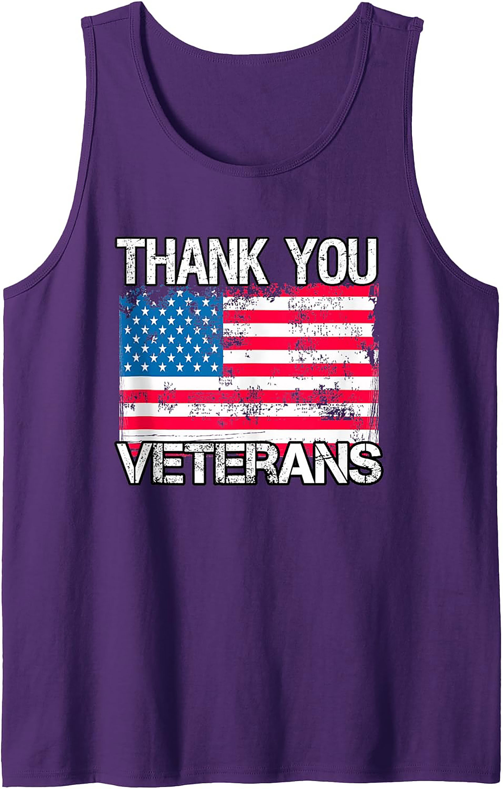 Thank You Veterans Graphic Tank Top | Sleeveless Shirt