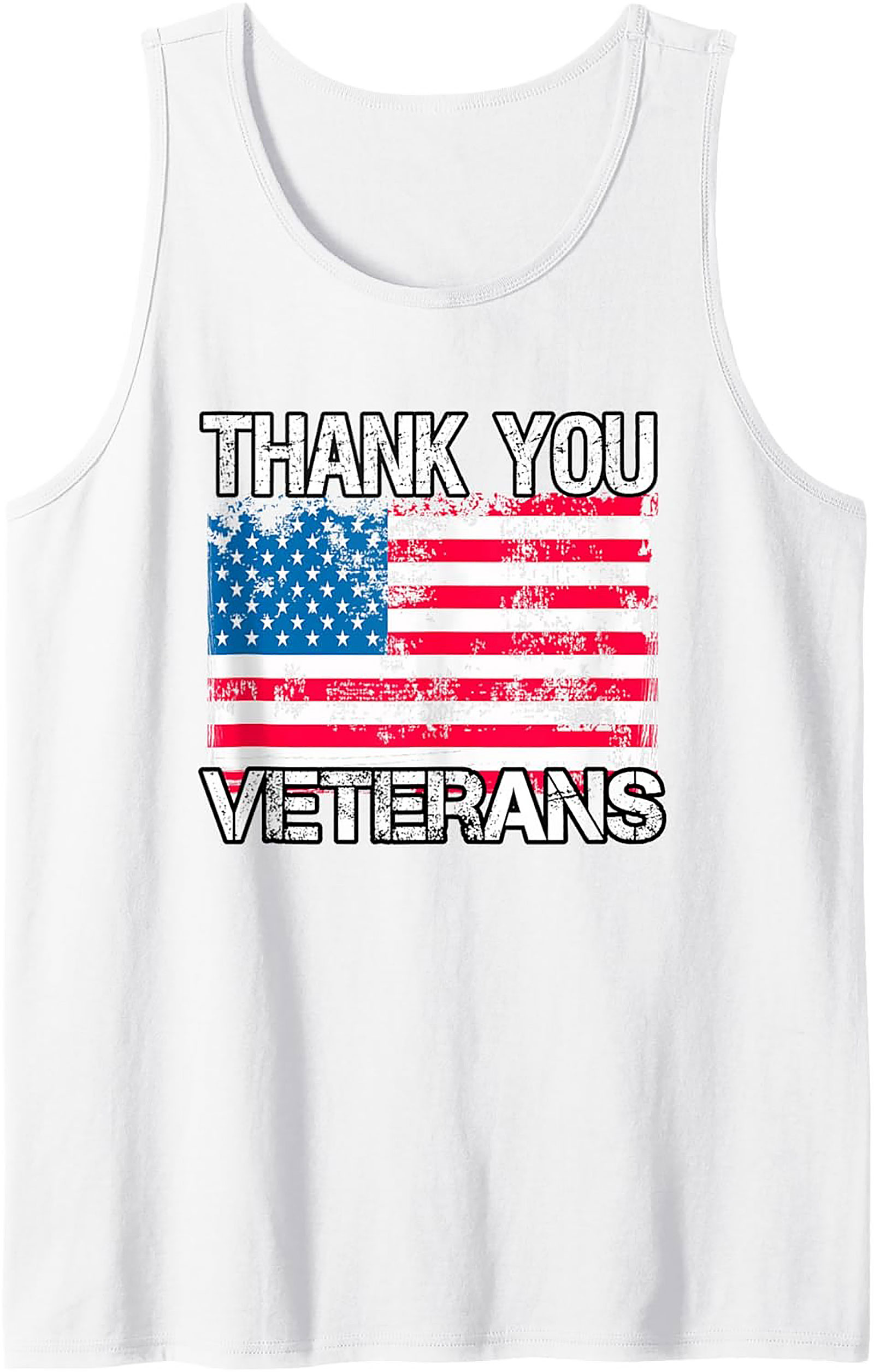 Thank You Veterans Graphic Tank Top | Sleeveless Shirt
