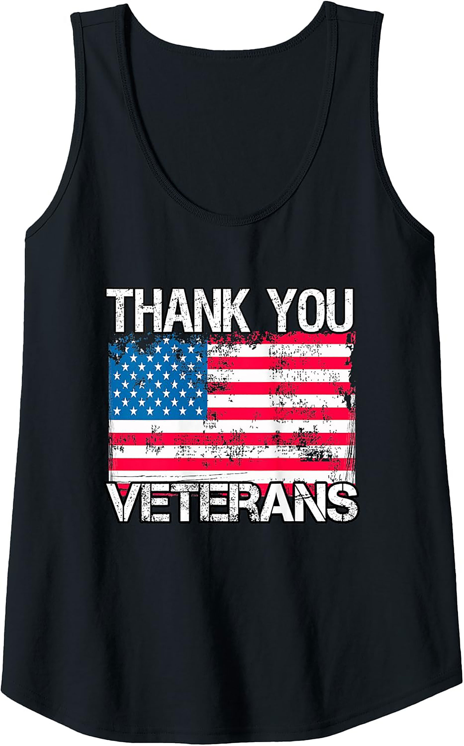 Thank You Veterans Graphic Tank Top | Sleeveless Shirt