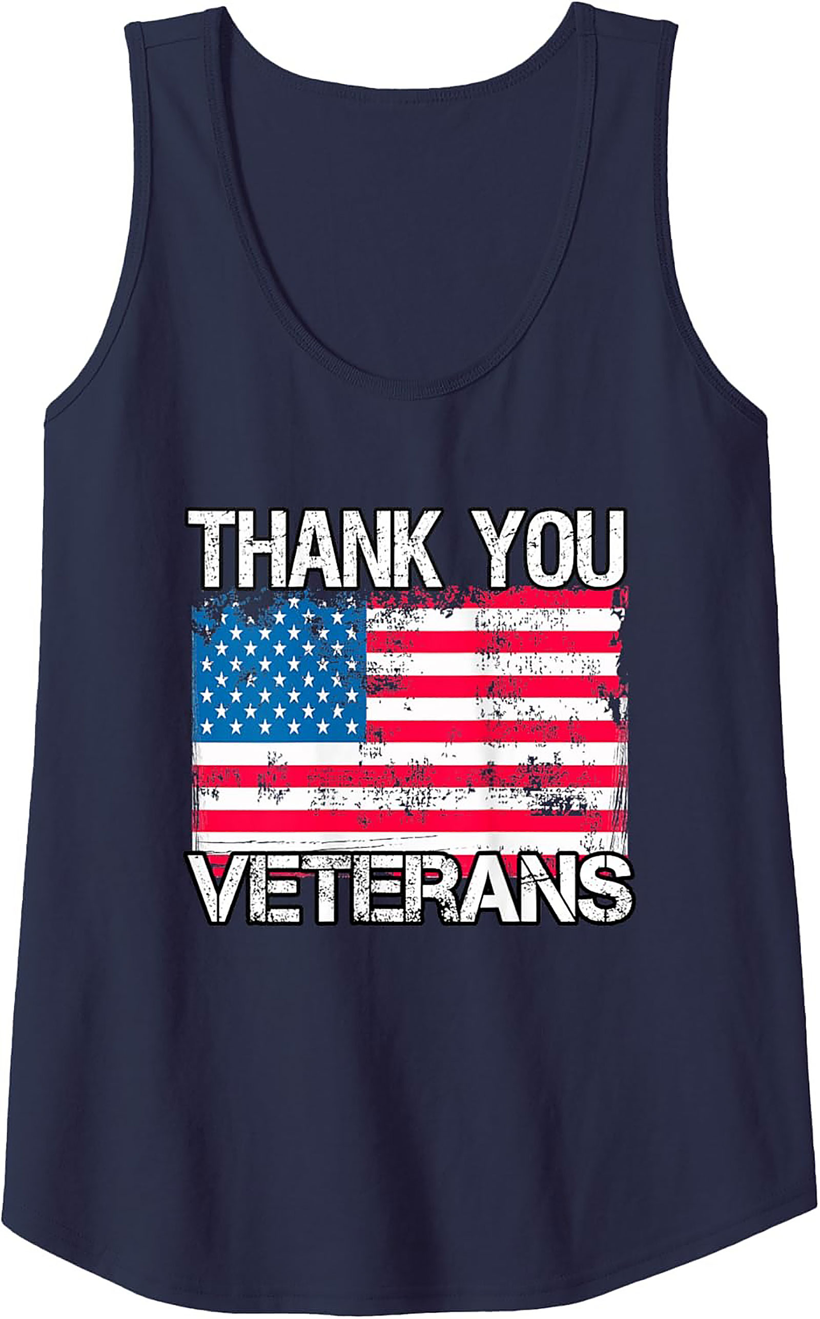 Thank You Veterans Graphic Tank Top | Sleeveless Shirt