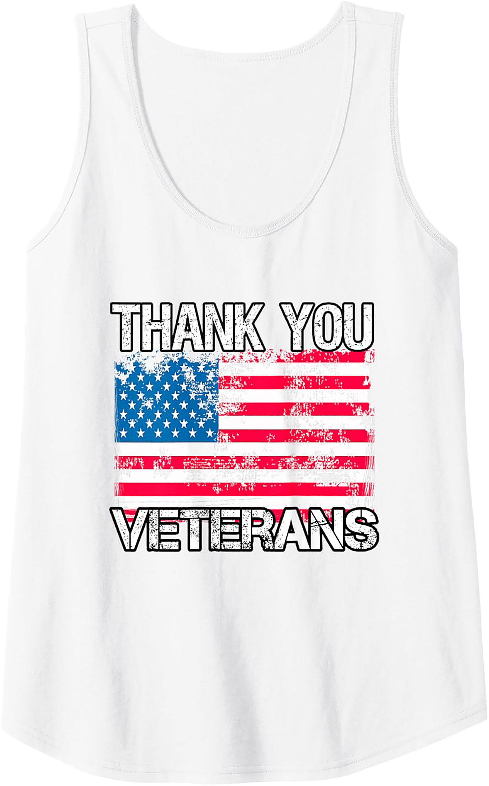 Thank You Veterans Graphic Tank Top | Sleeveless Shirt