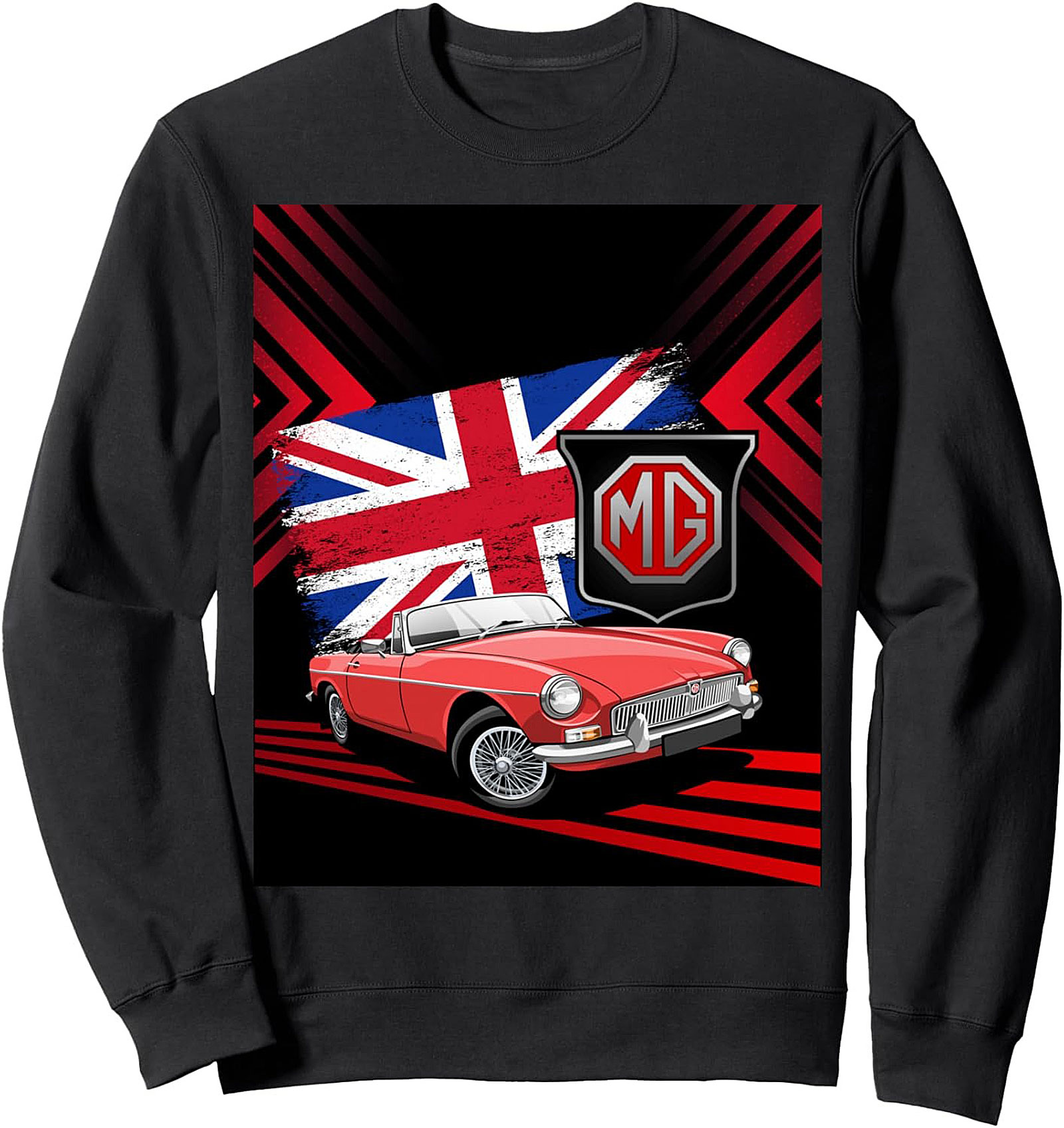 MG Classic Car Sweatshirt  British Roadster Crewneck