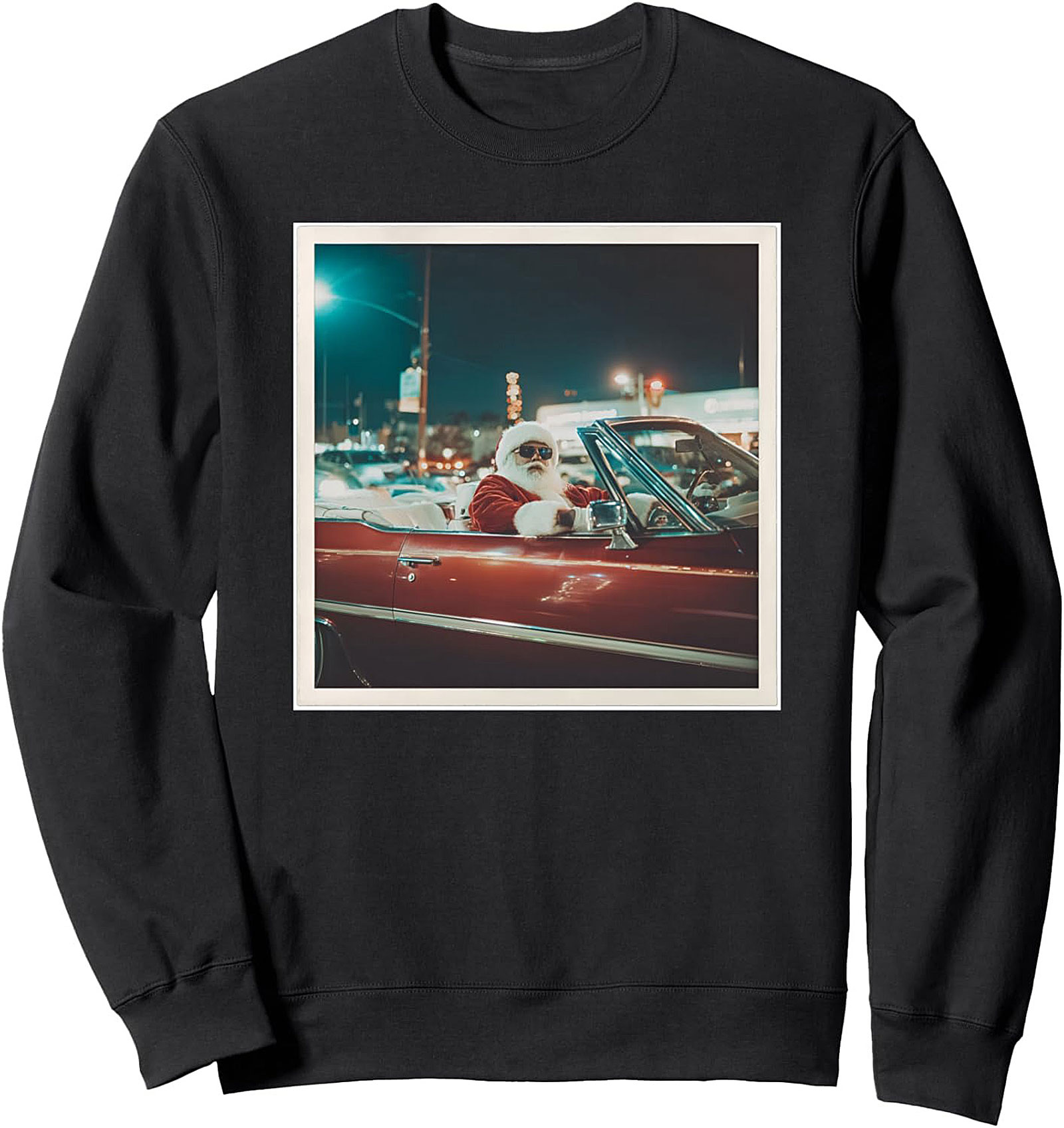Cool Santa Crewneck Sweatshirt Unique Holiday Pullover