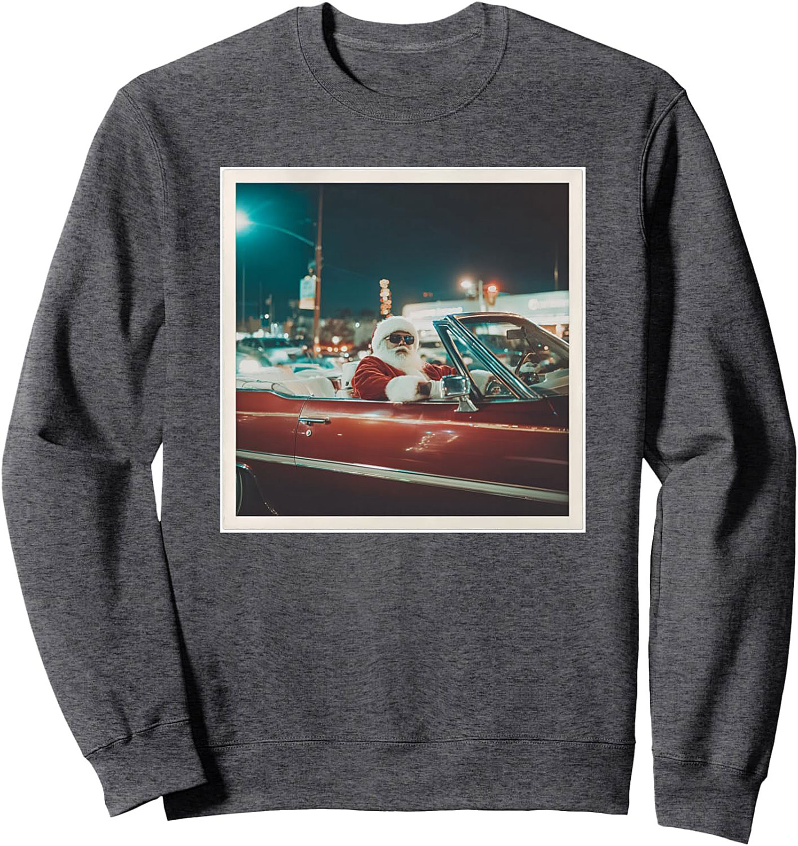 Cool Santa Crewneck Sweatshirt Unique Holiday Pullover