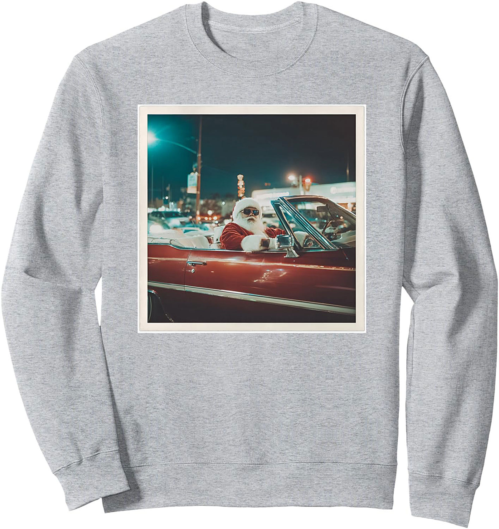 Cool Santa Crewneck Sweatshirt Unique Holiday Pullover