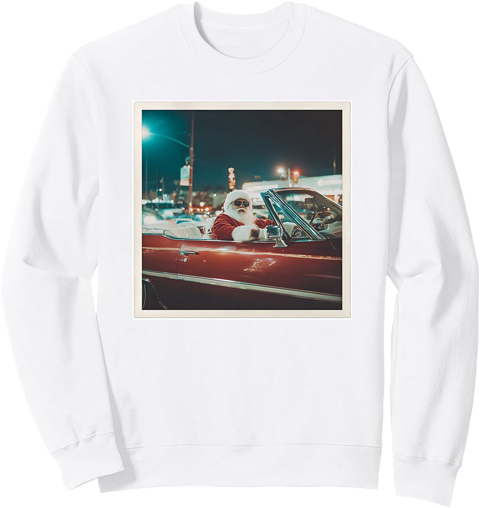 Cool Santa Crewneck Sweatshirt Unique Holiday Pullover