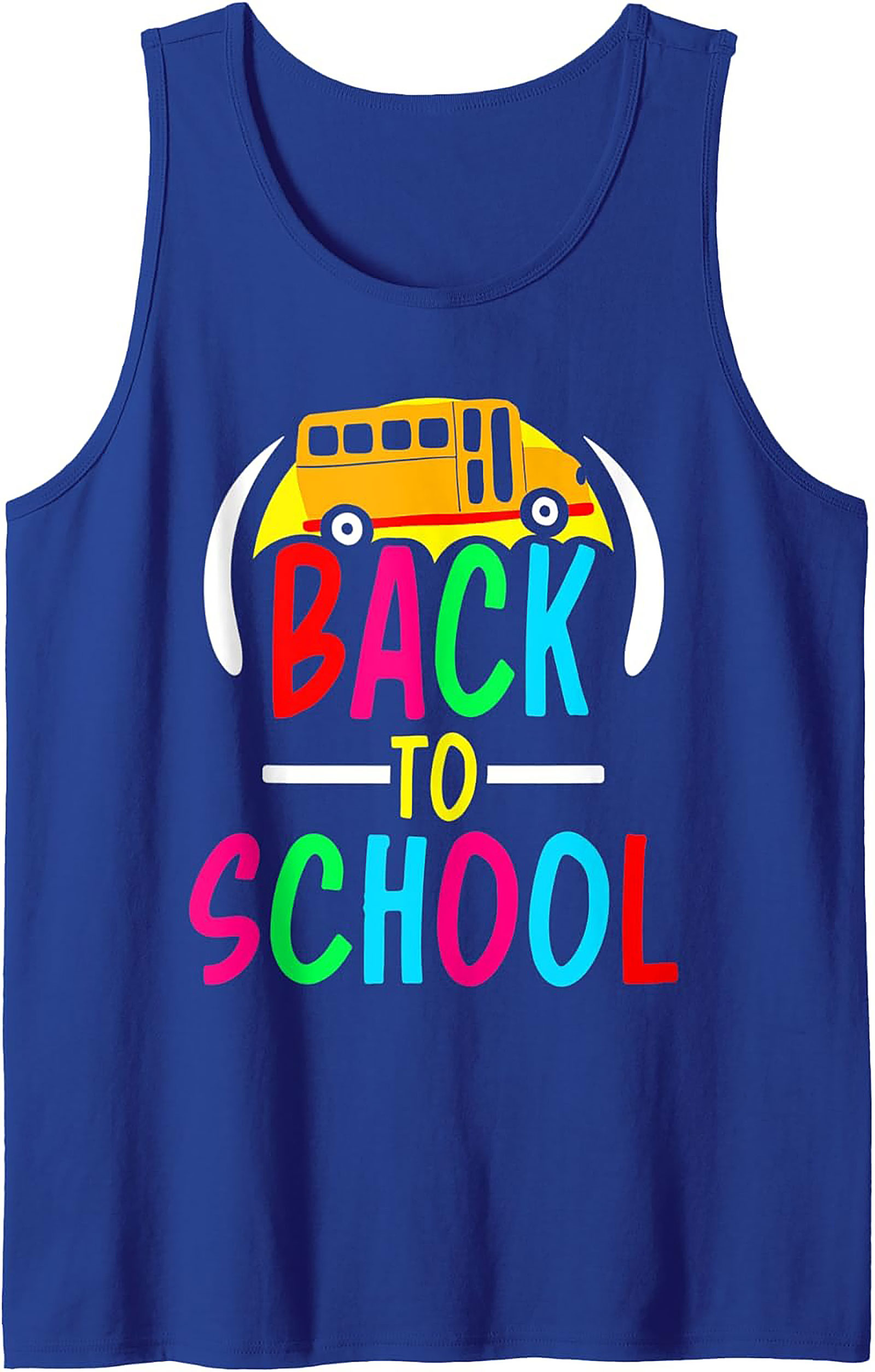 Classic School Bus Back to School Graphic Tank Top | Unisex Sleeveless Shirt