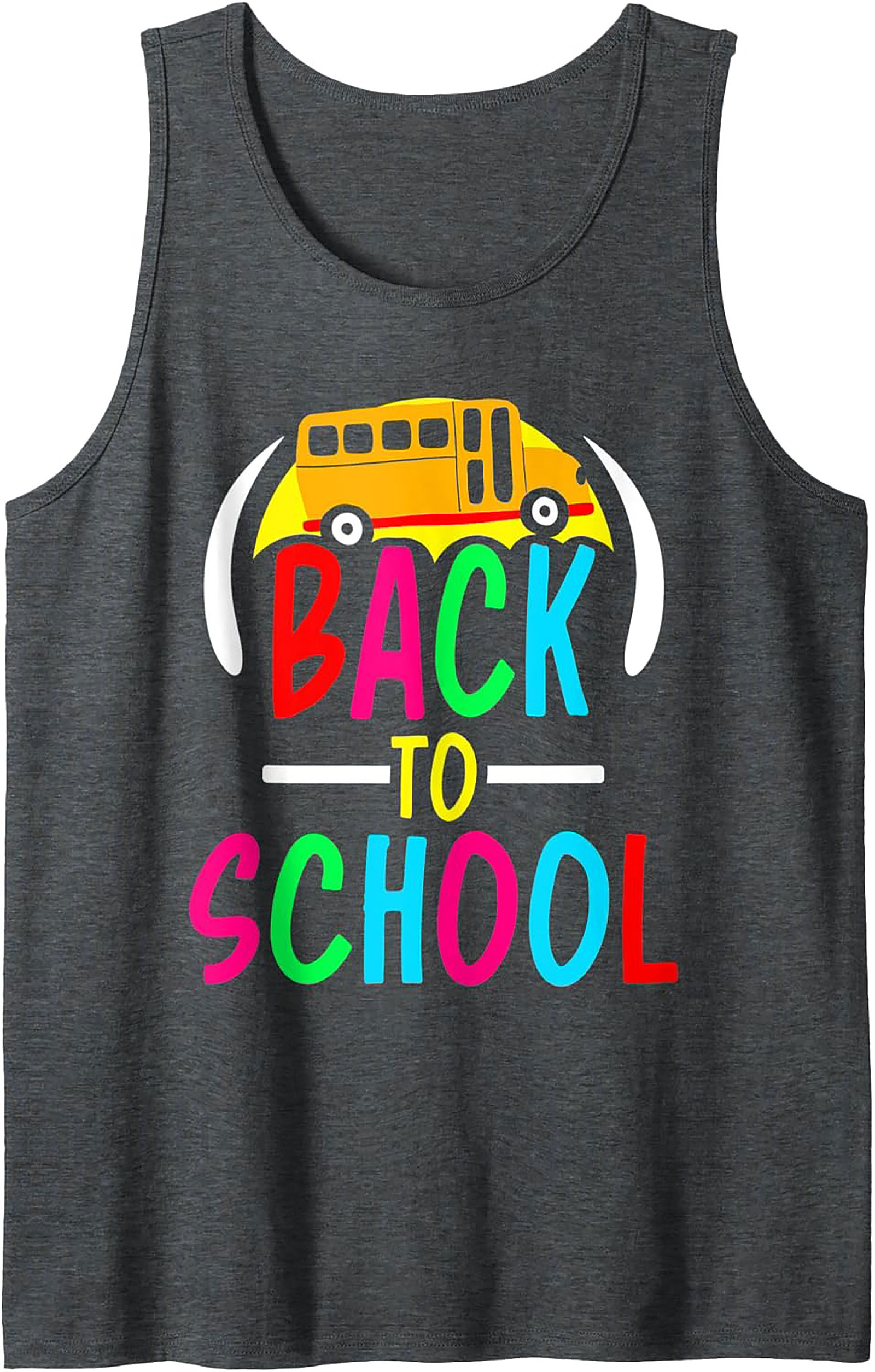 Classic School Bus Back to School Graphic Tank Top | Unisex Sleeveless Shirt