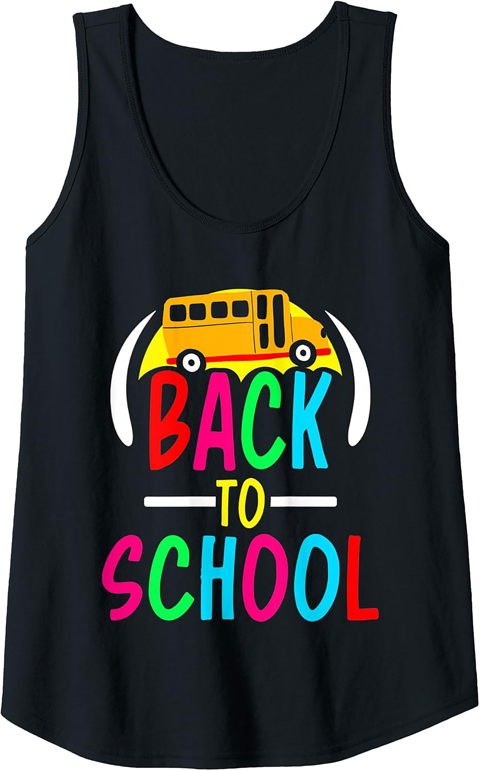 Classic School Bus Back to School Graphic Tank Top | Unisex Sleeveless Shirt