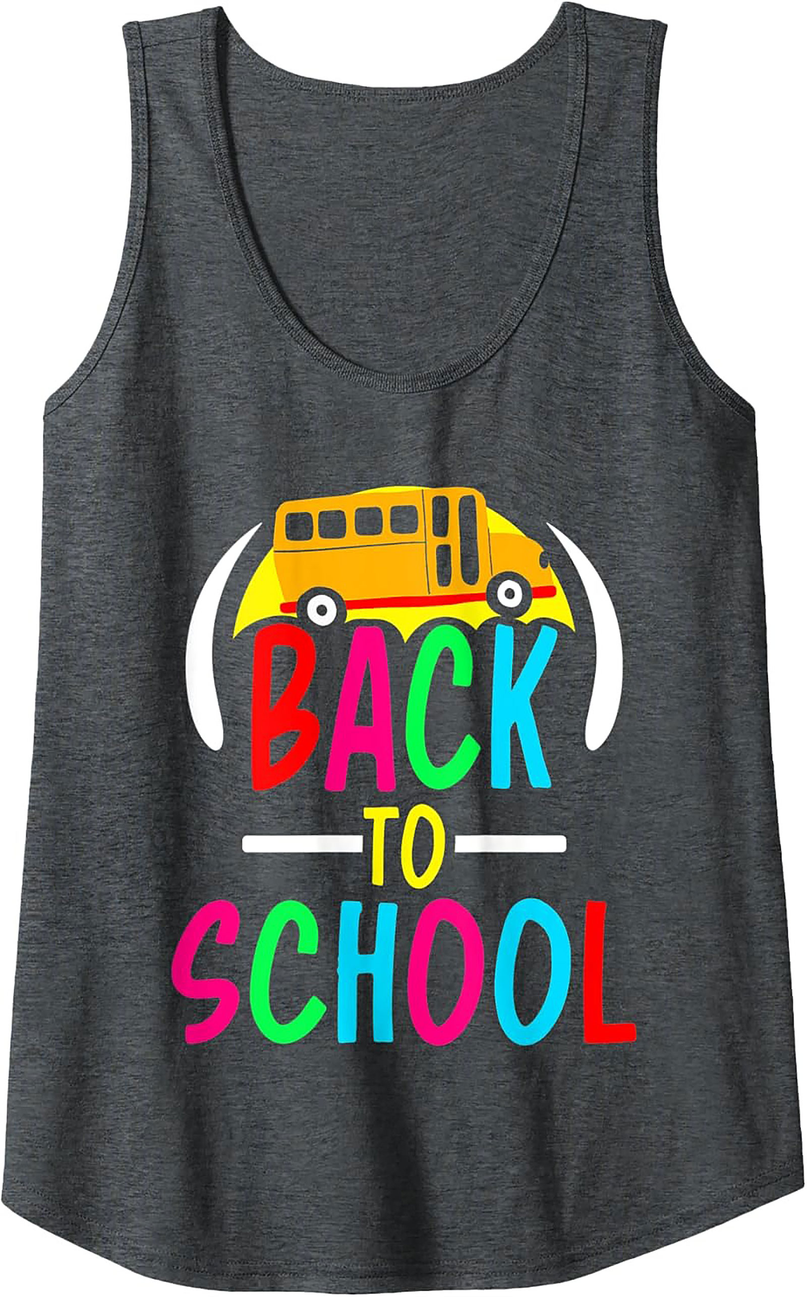 Classic School Bus Back to School Graphic Tank Top | Unisex Sleeveless Shirt