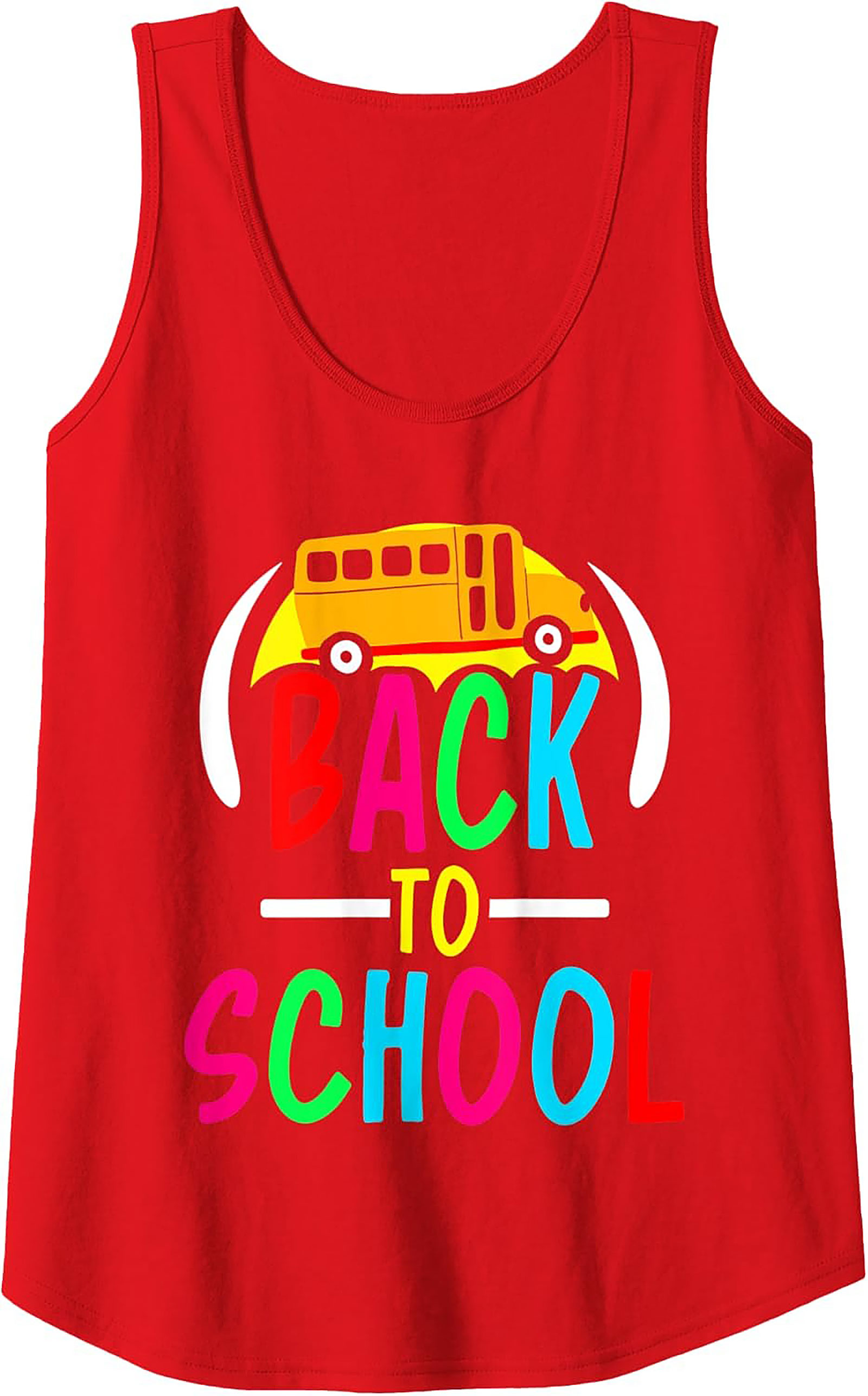 Classic School Bus Back to School Graphic Tank Top | Unisex Sleeveless Shirt