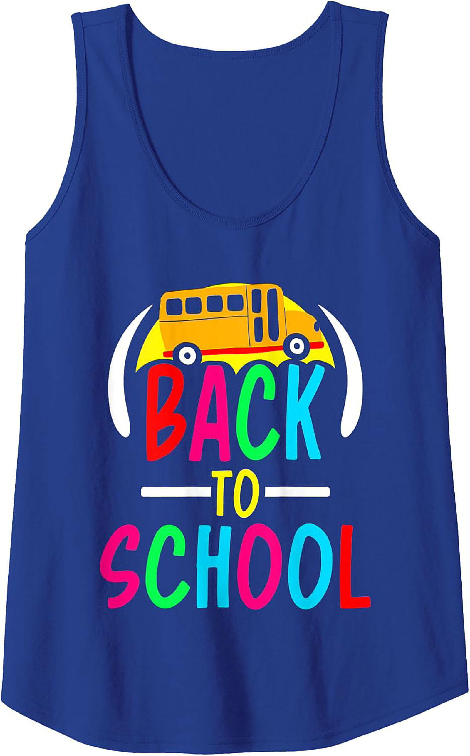 Classic School Bus Back to School Graphic Tank Top | Unisex Sleeveless Shirt