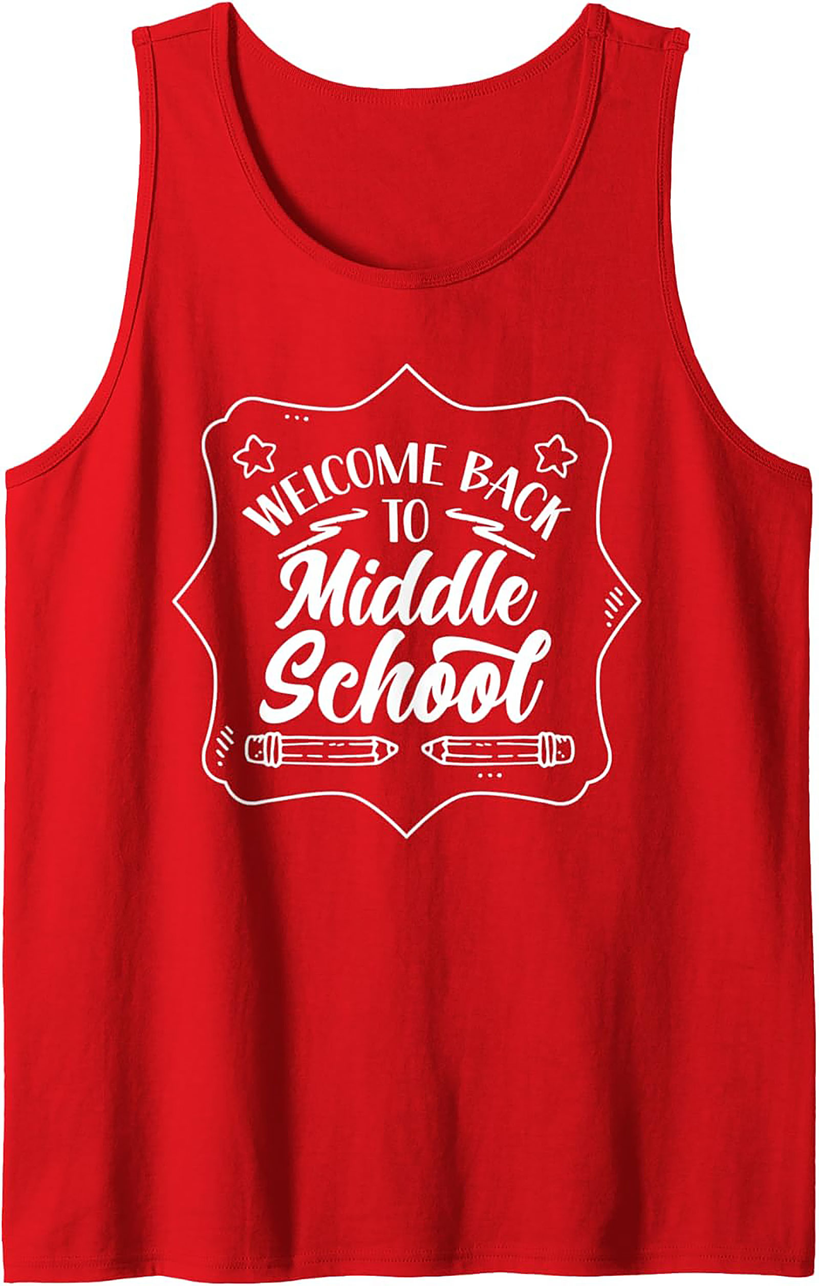 Welcome Back to Middle School Teacher Graphic Tank Top