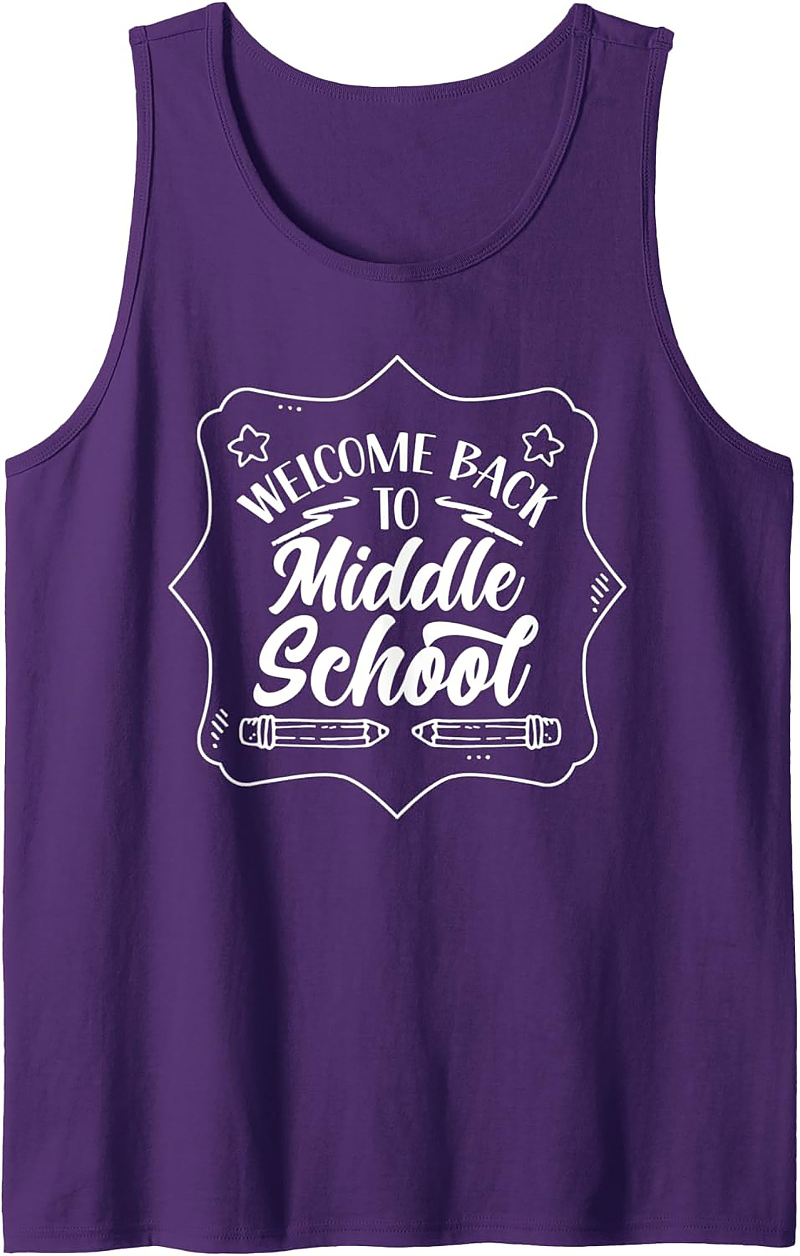 Welcome Back to Middle School Teacher Graphic Tank Top