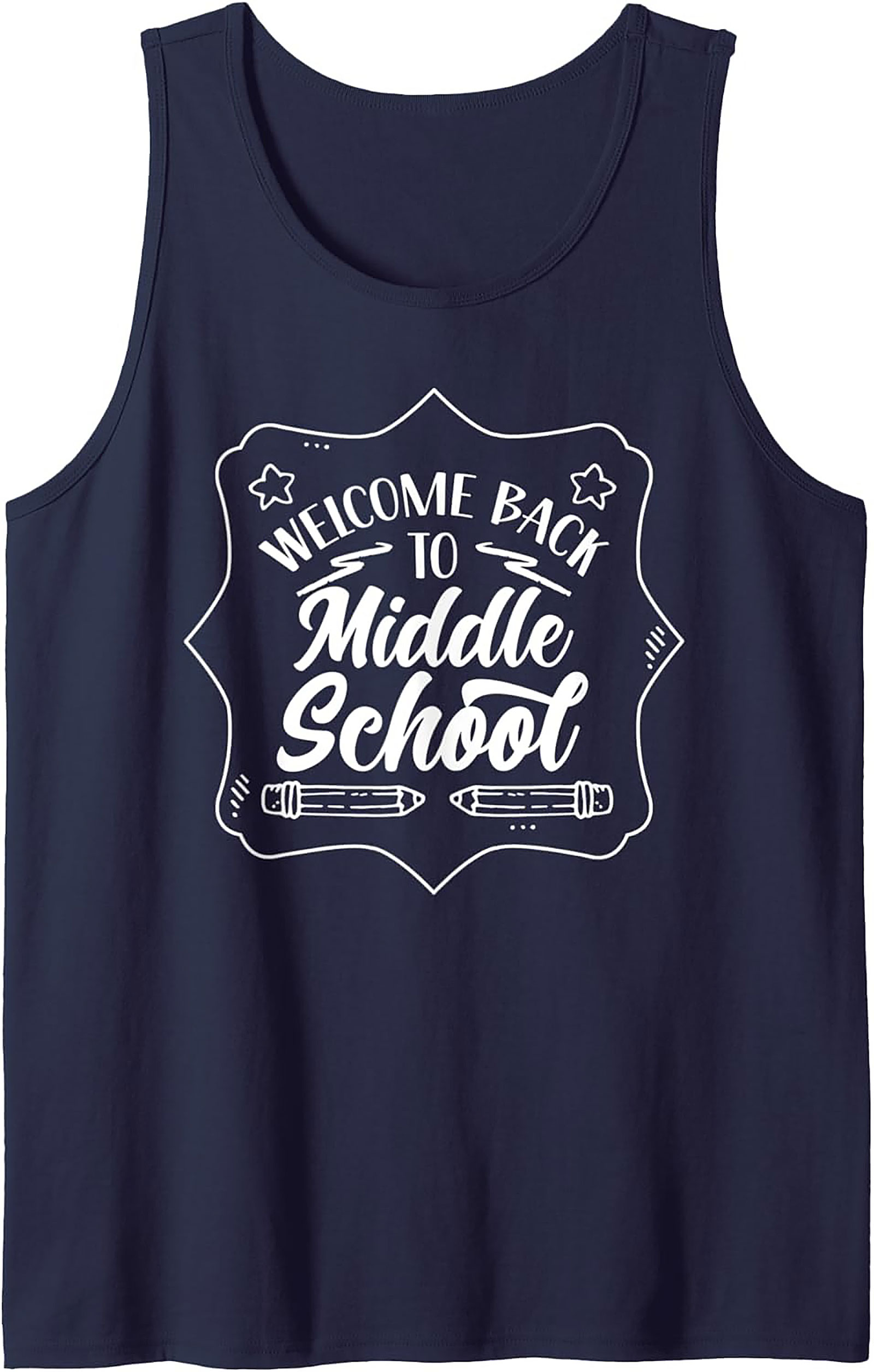 Welcome Back to Middle School Teacher Graphic Tank Top
