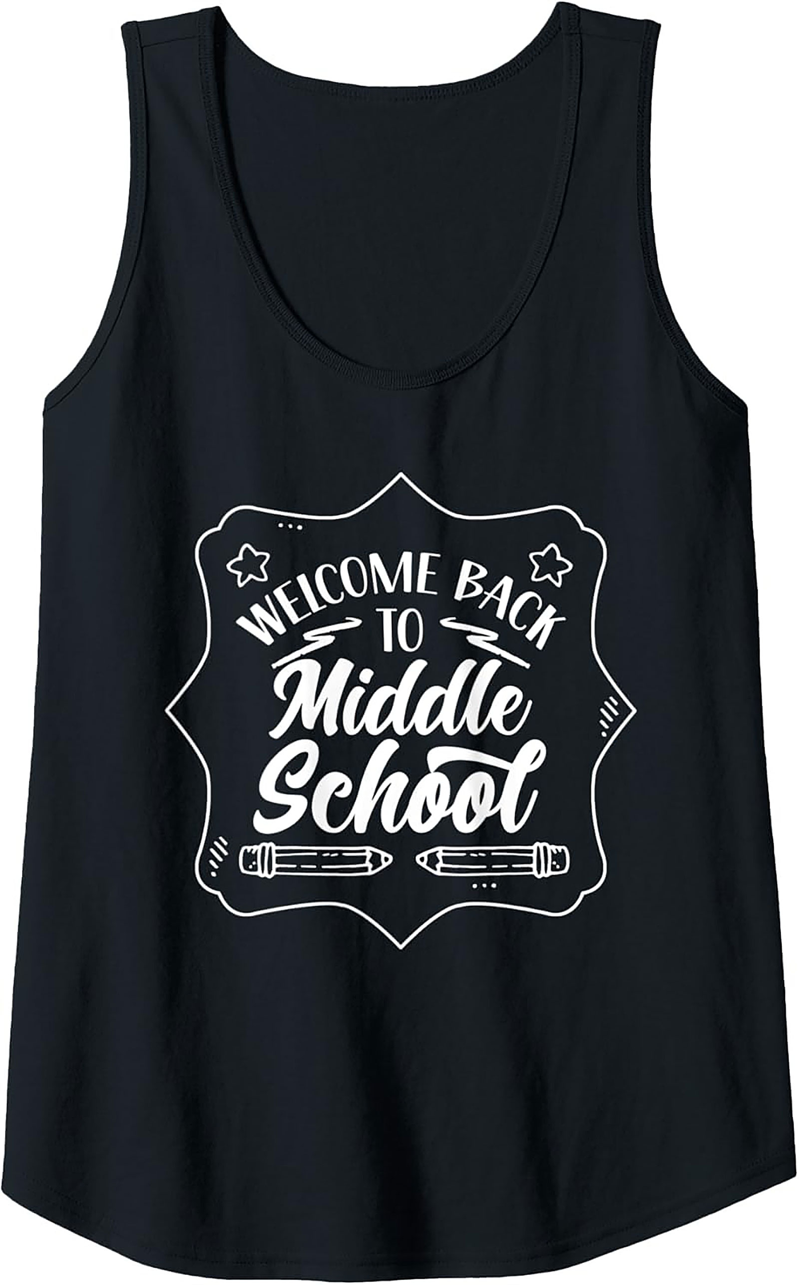Welcome Back to Middle School Teacher Graphic Tank Top