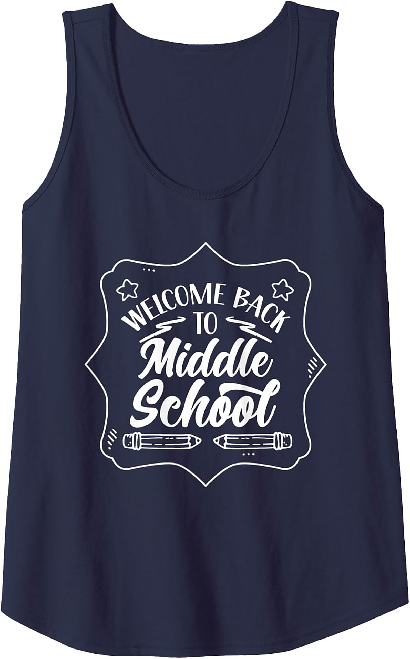 Welcome Back to Middle School Teacher Graphic Tank Top