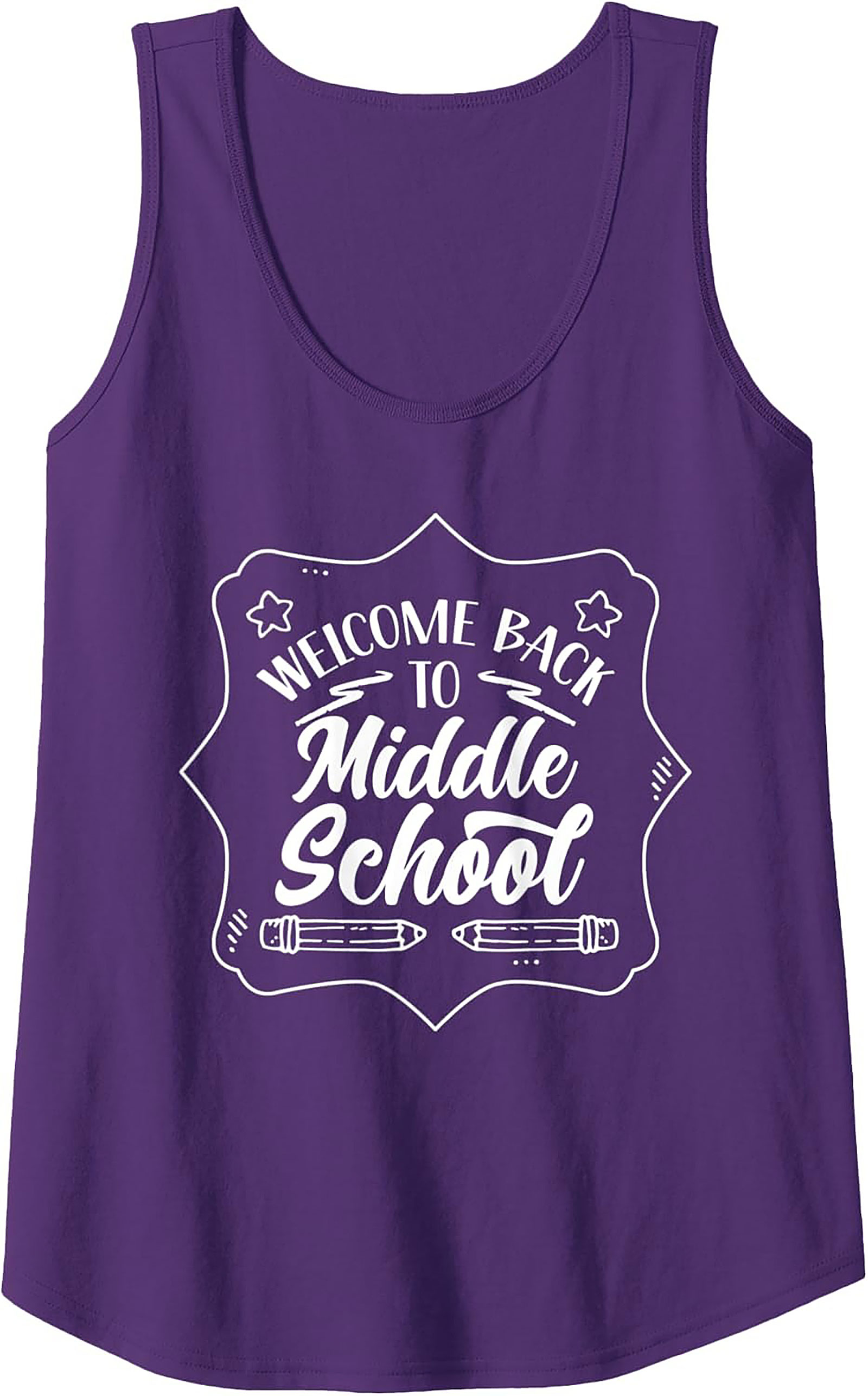Welcome Back to Middle School Teacher Graphic Tank Top