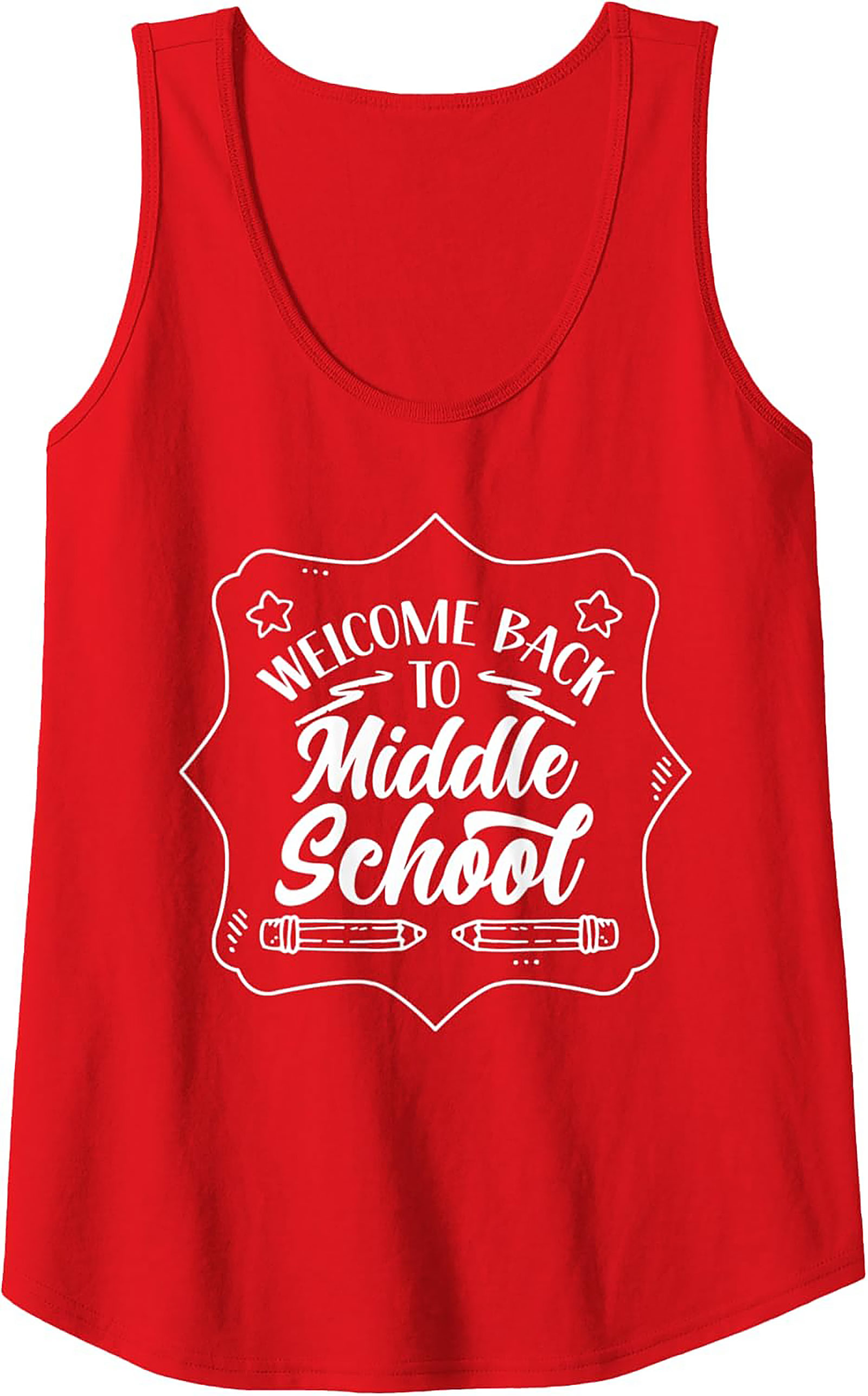 Welcome Back to Middle School Teacher Graphic Tank Top