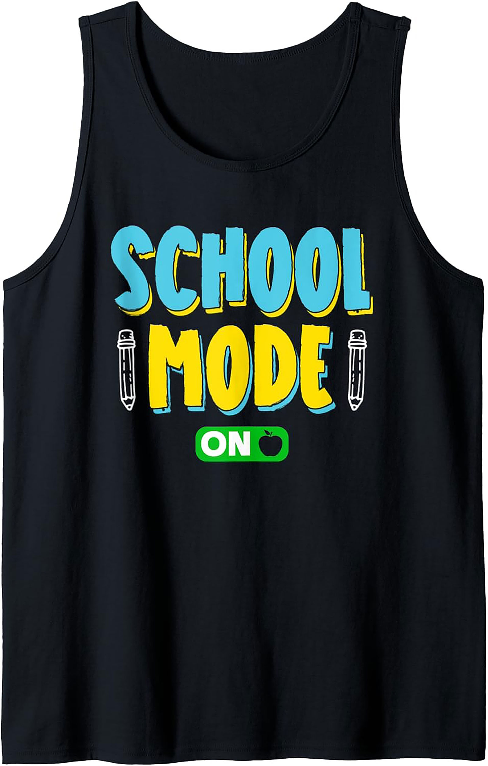 School Mode On Teacher Graphic Tank Top | Back to School Sleeveless Shirt