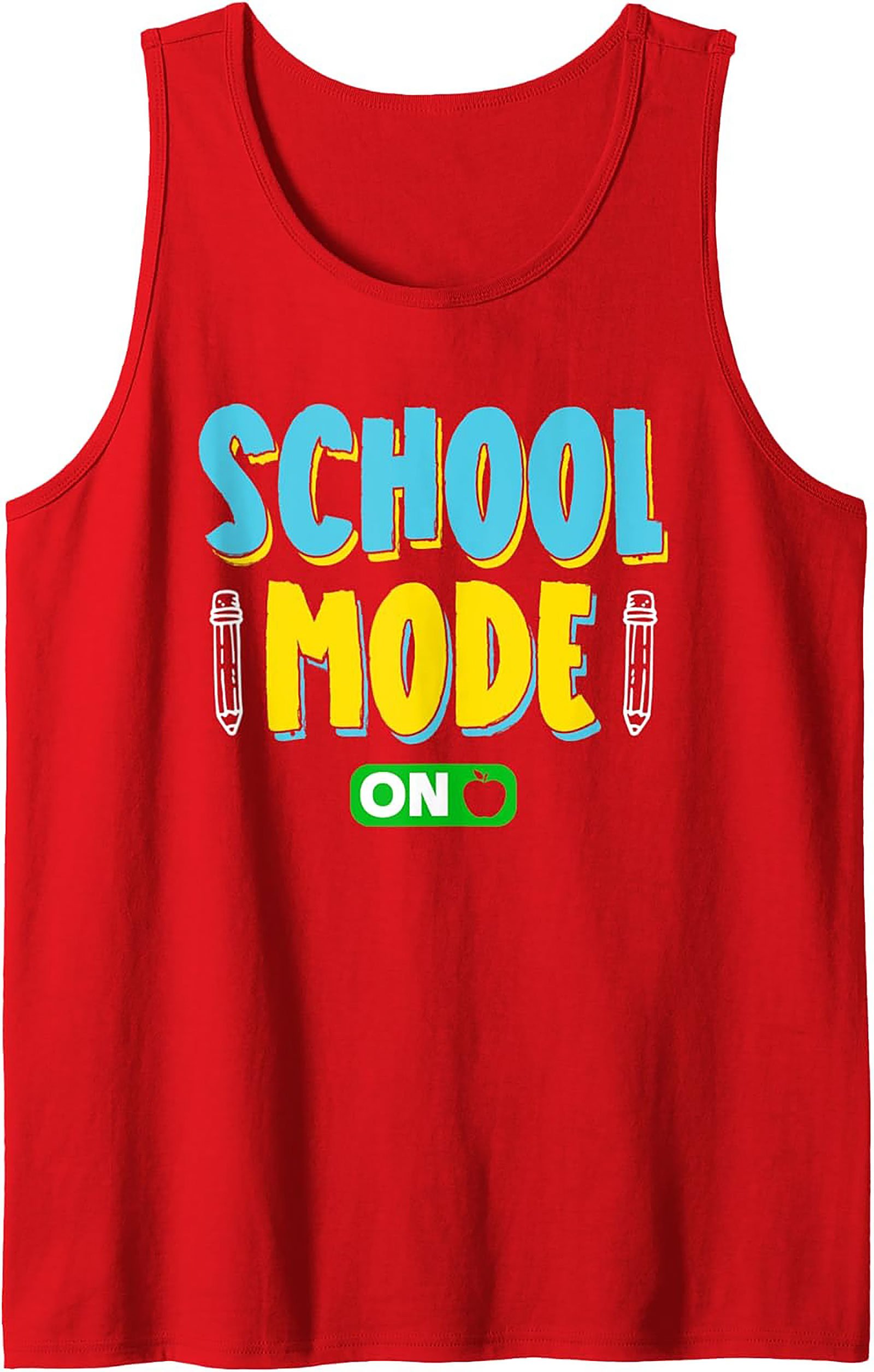 School Mode On Teacher Graphic Tank Top | Back to School Sleeveless Shirt
