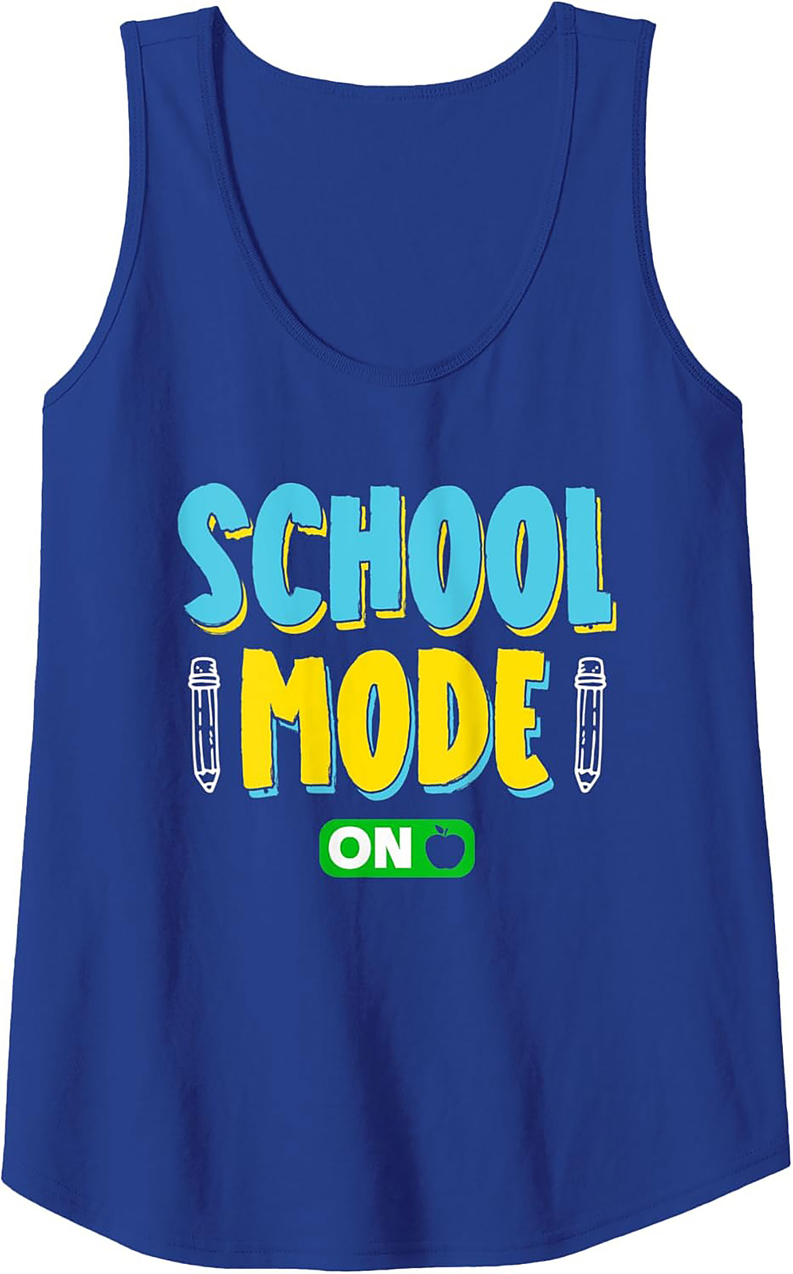 School Mode On Teacher Graphic Tank Top | Back to School Sleeveless Shirt