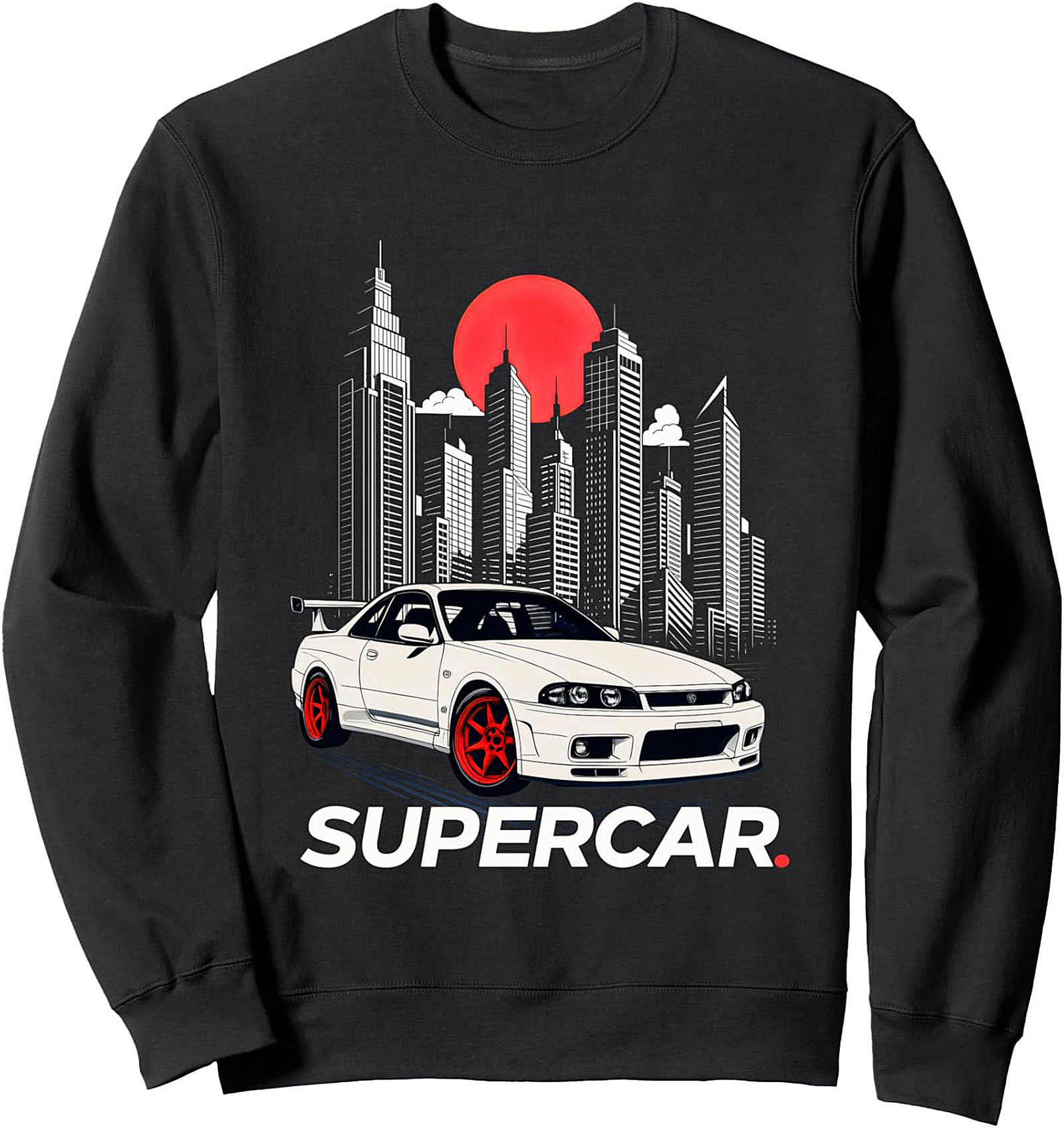 JDM Car Graphic Sweatshirt Skyline Supercar Crewneck