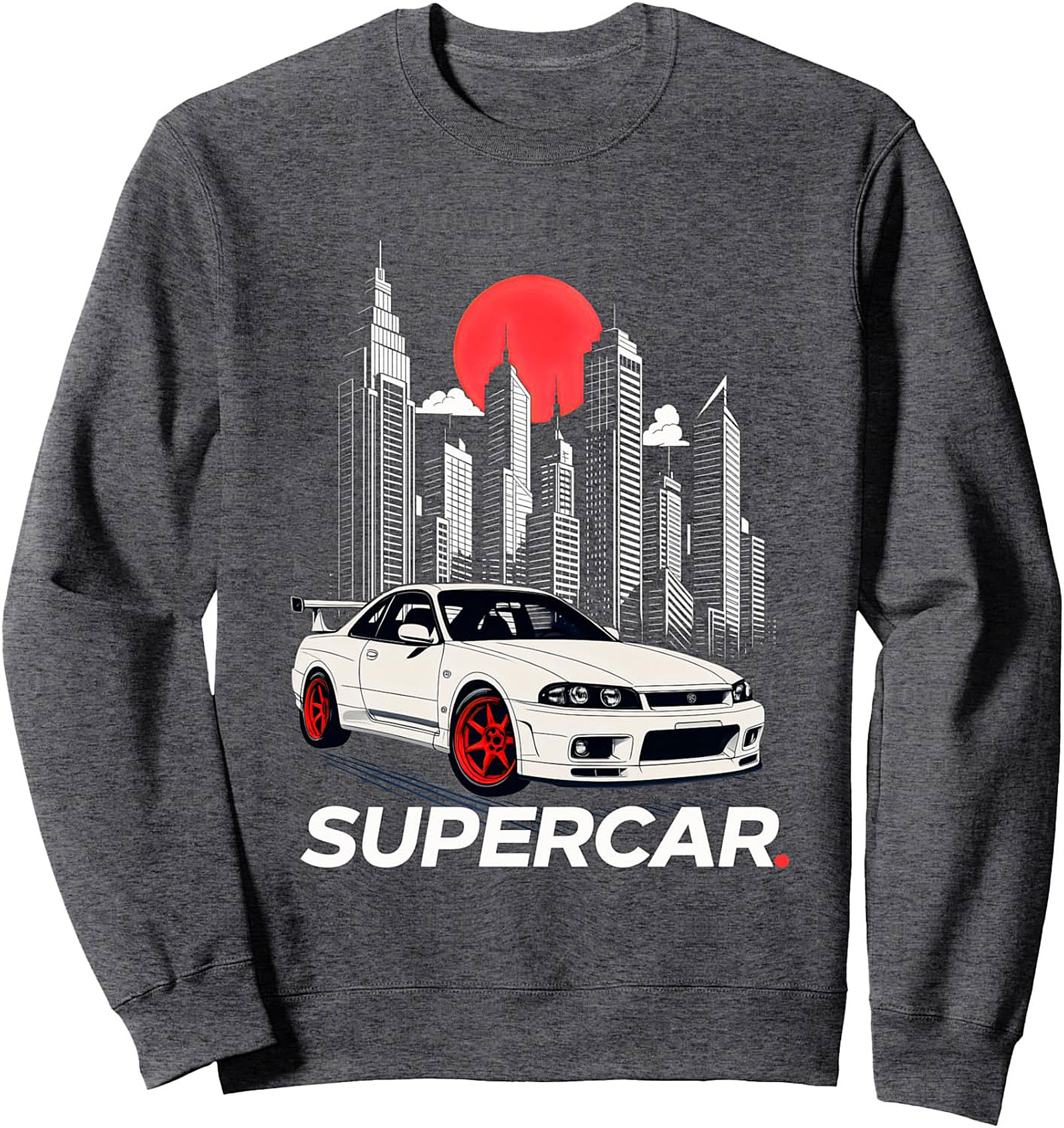 JDM Car Graphic Sweatshirt Skyline Supercar Crewneck