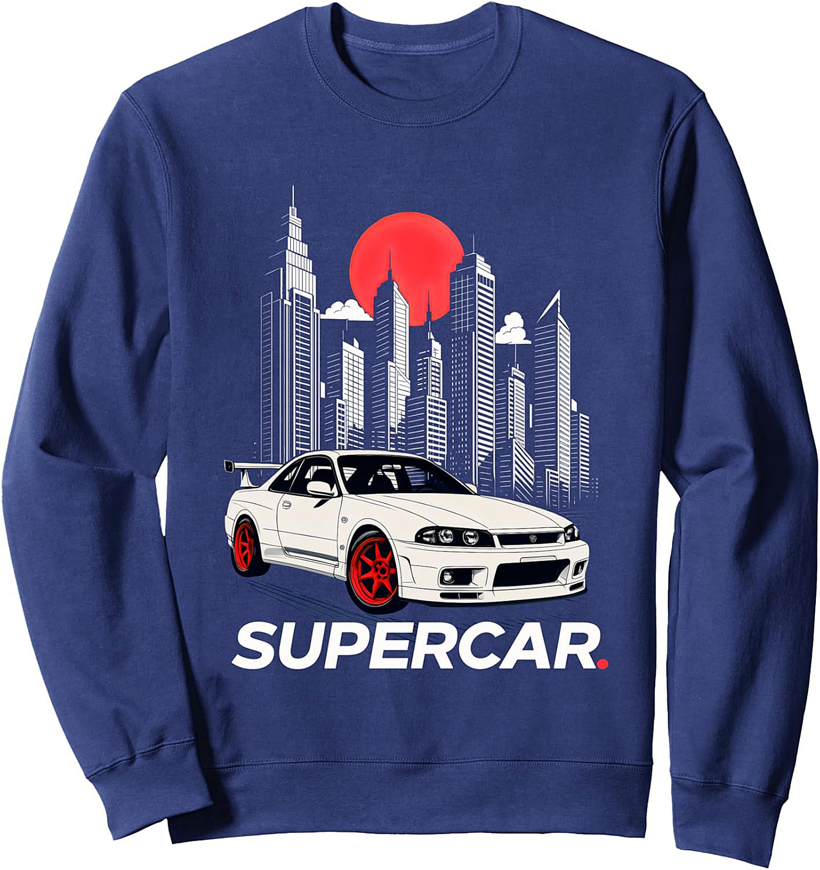 JDM Car Graphic Sweatshirt Skyline Supercar Crewneck