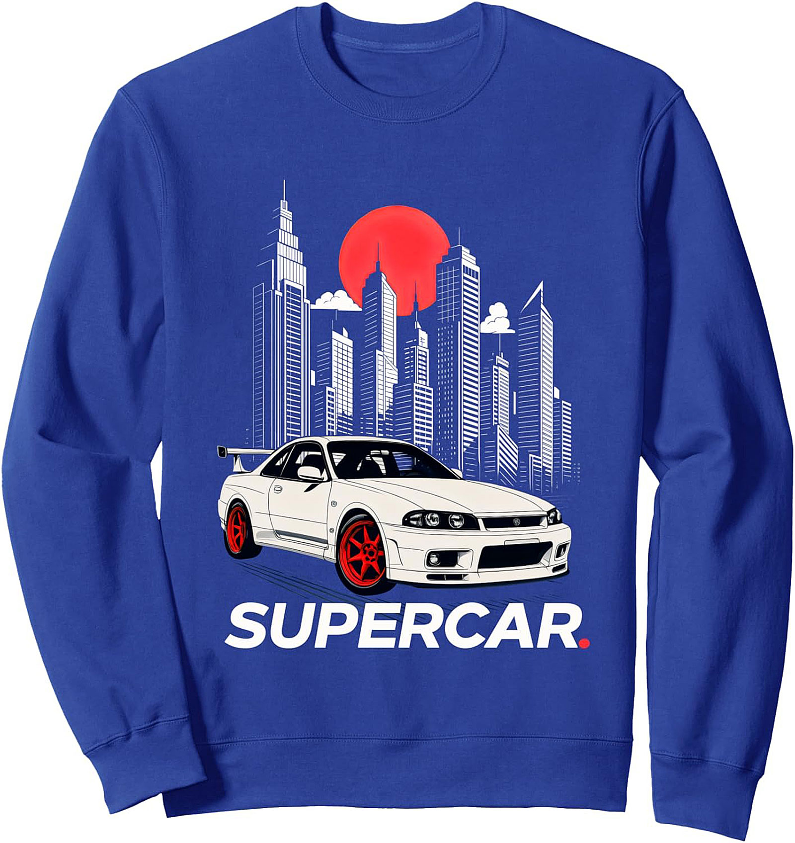 JDM Car Graphic Sweatshirt Skyline Supercar Crewneck