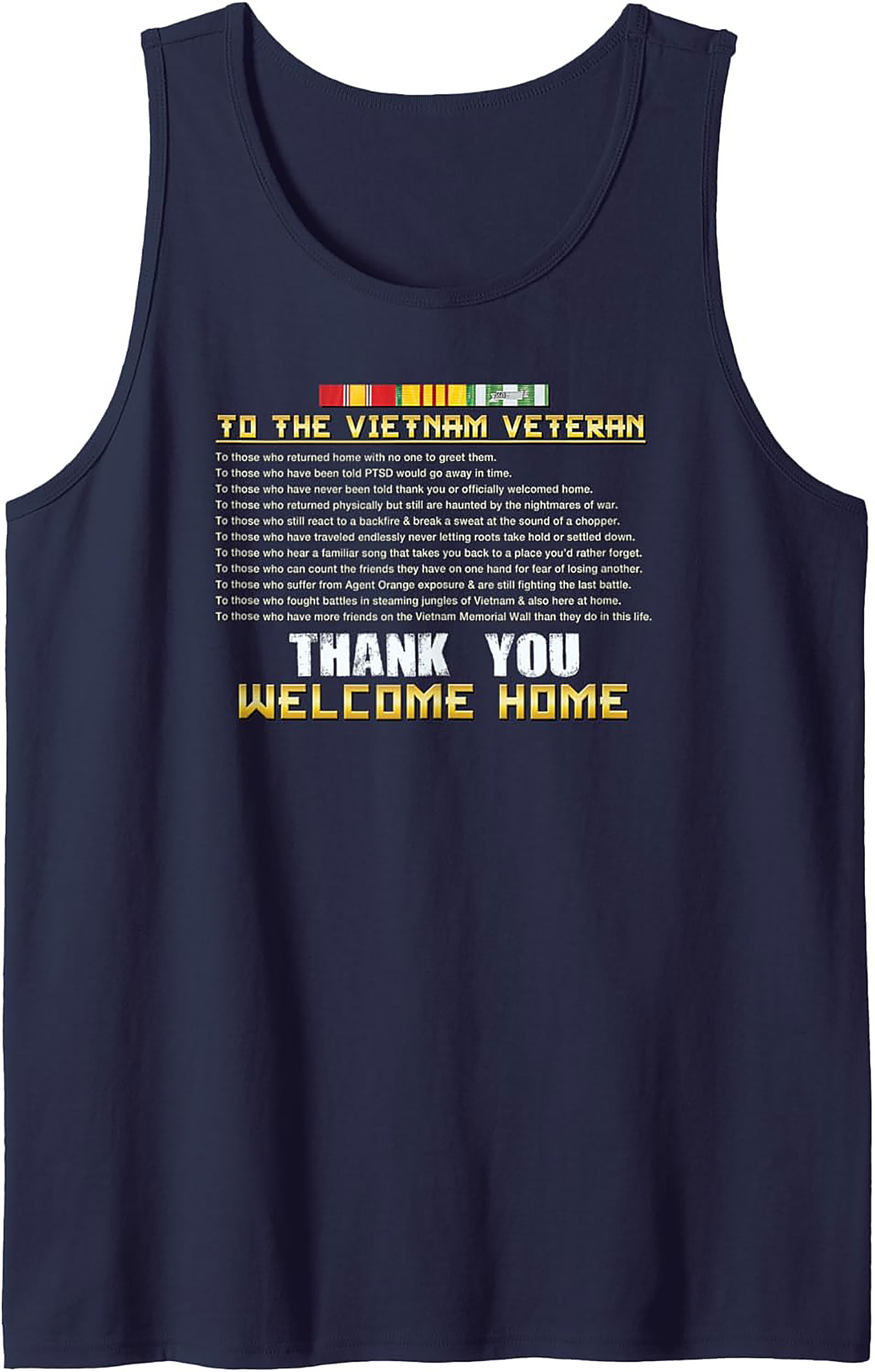 Vietnam Veteran Tank Top | Thank You Welcome Home Graphic
