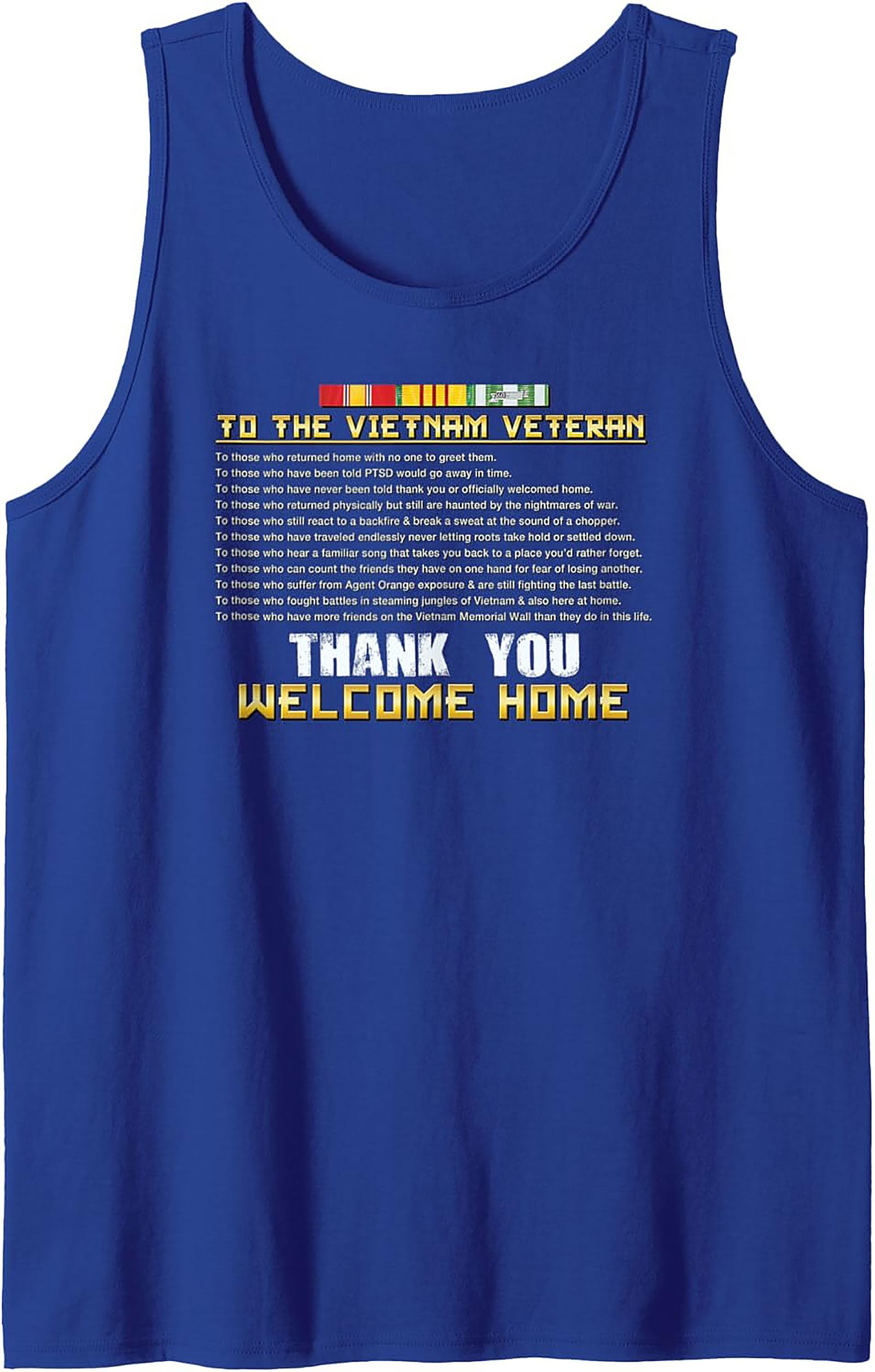Vietnam Veteran Tank Top | Thank You Welcome Home Graphic