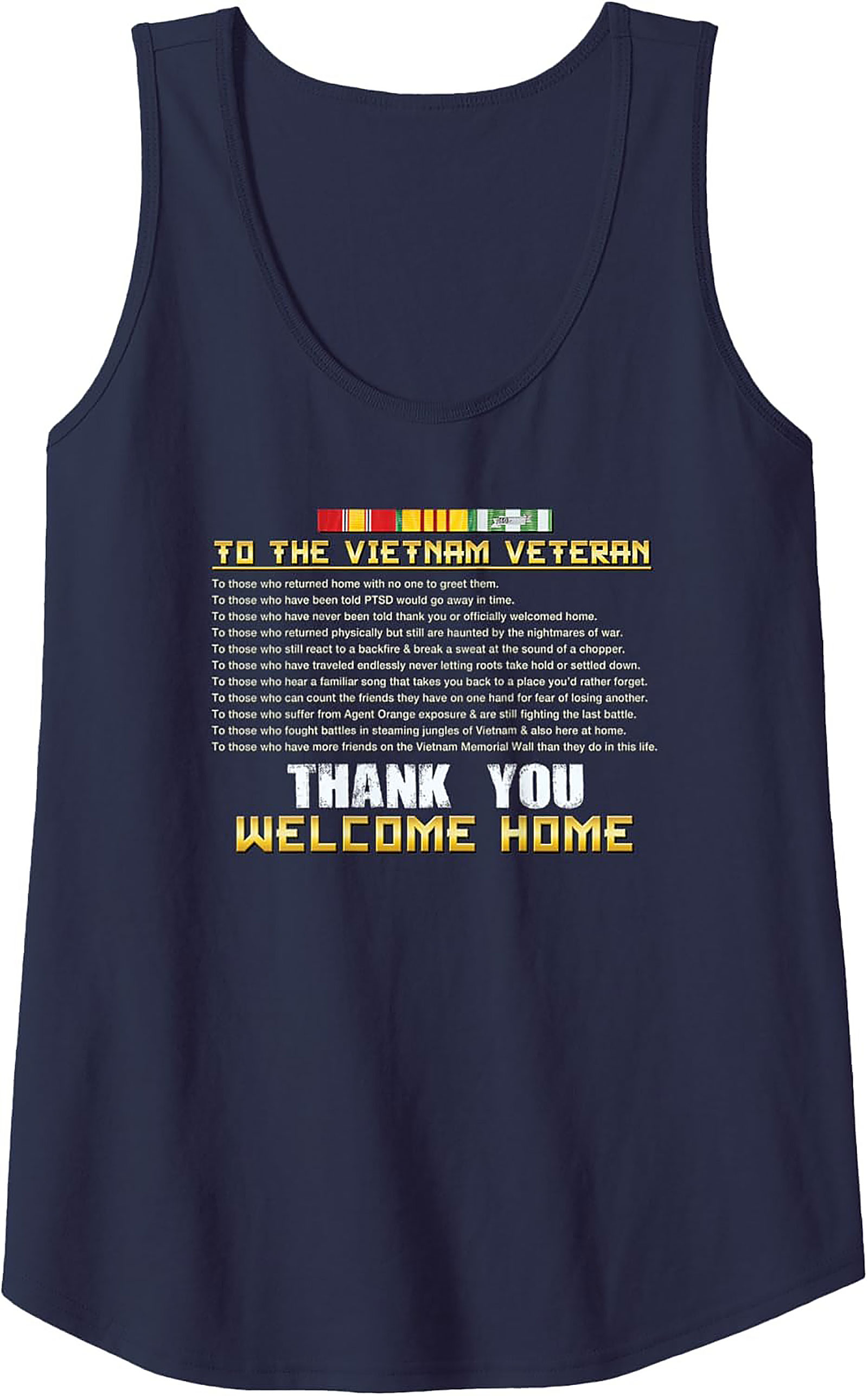 Vietnam Veteran Tank Top | Thank You Welcome Home Graphic