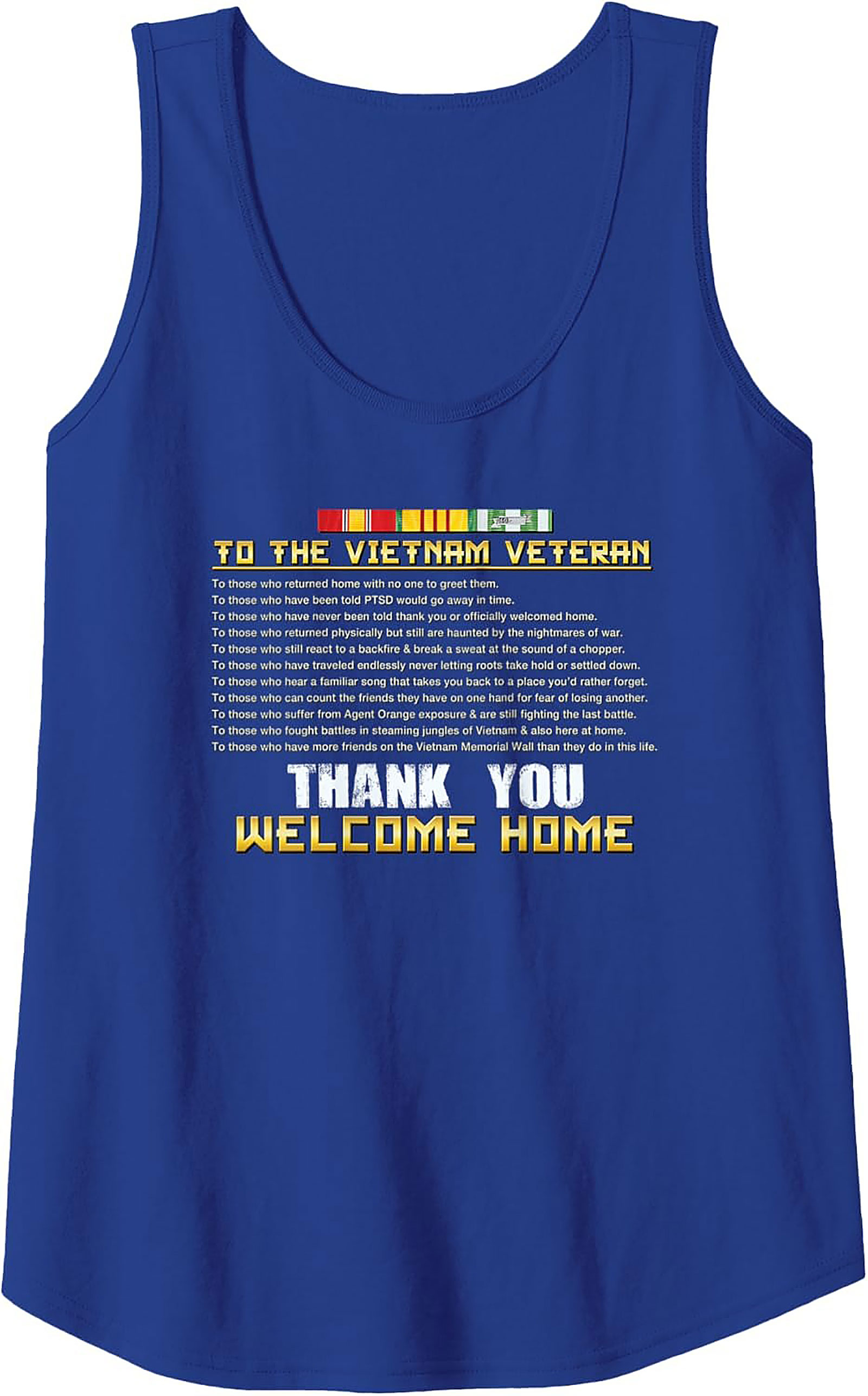 Vietnam Veteran Tank Top | Thank You Welcome Home Graphic