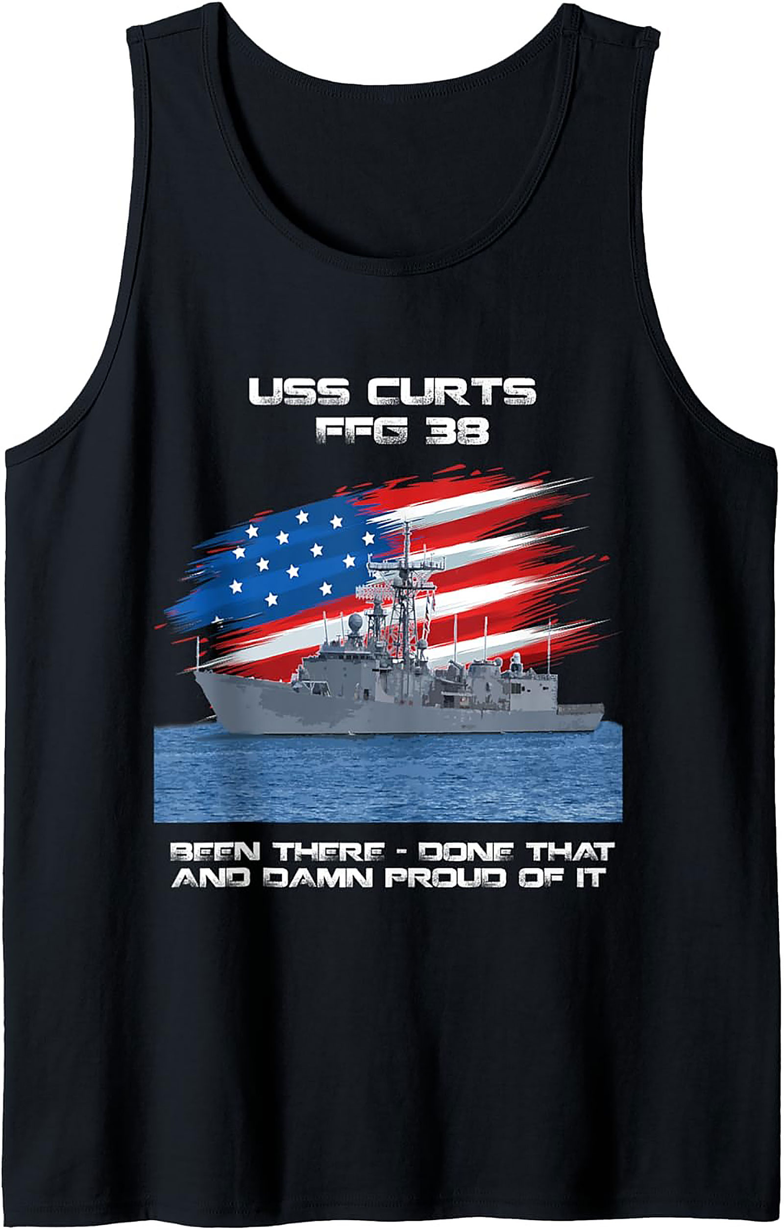 USS Curts FFG 38 Veteran Graphic Tank Top | Navy Pride