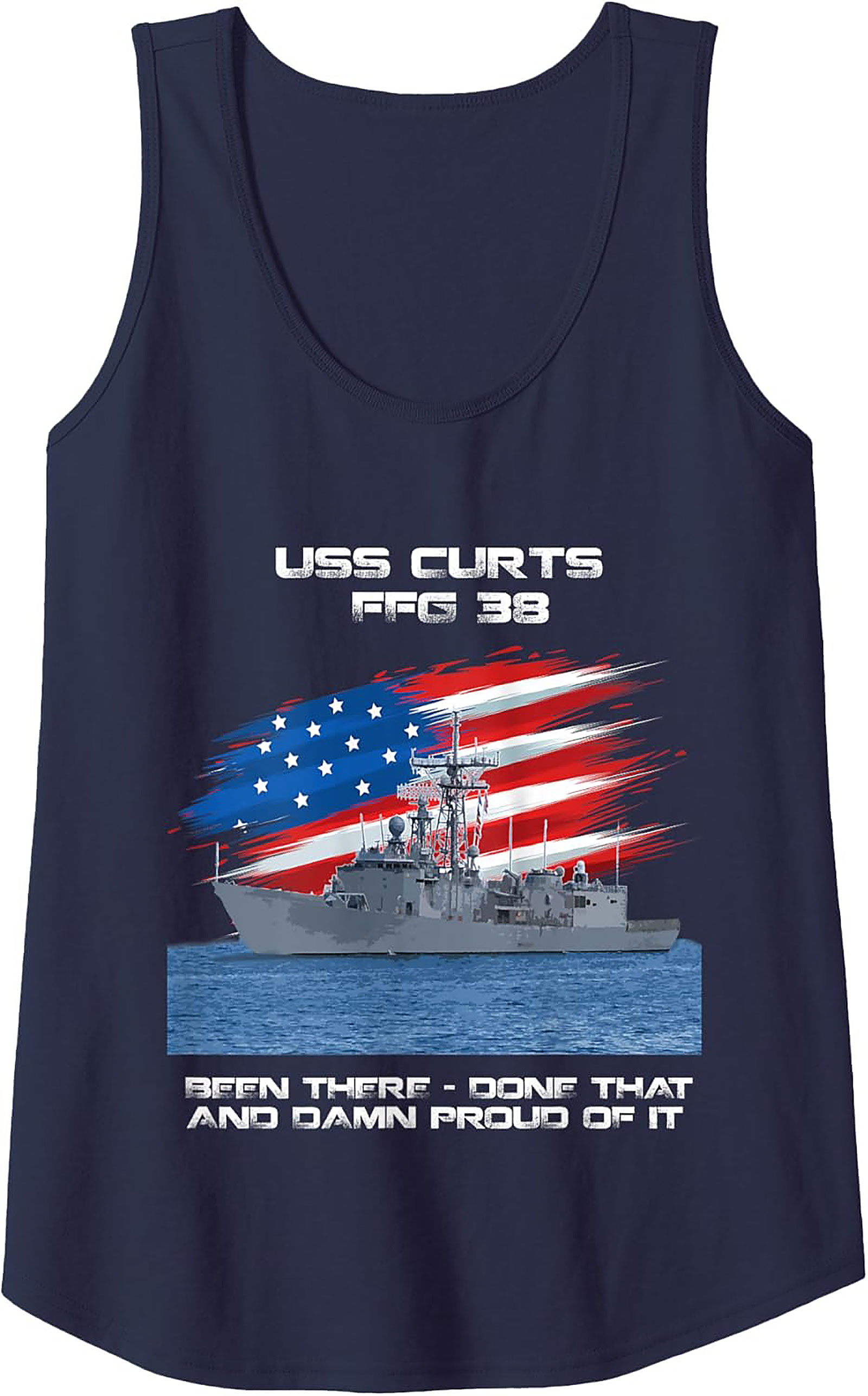 USS Curts FFG 38 Veteran Graphic Tank Top | Navy Pride