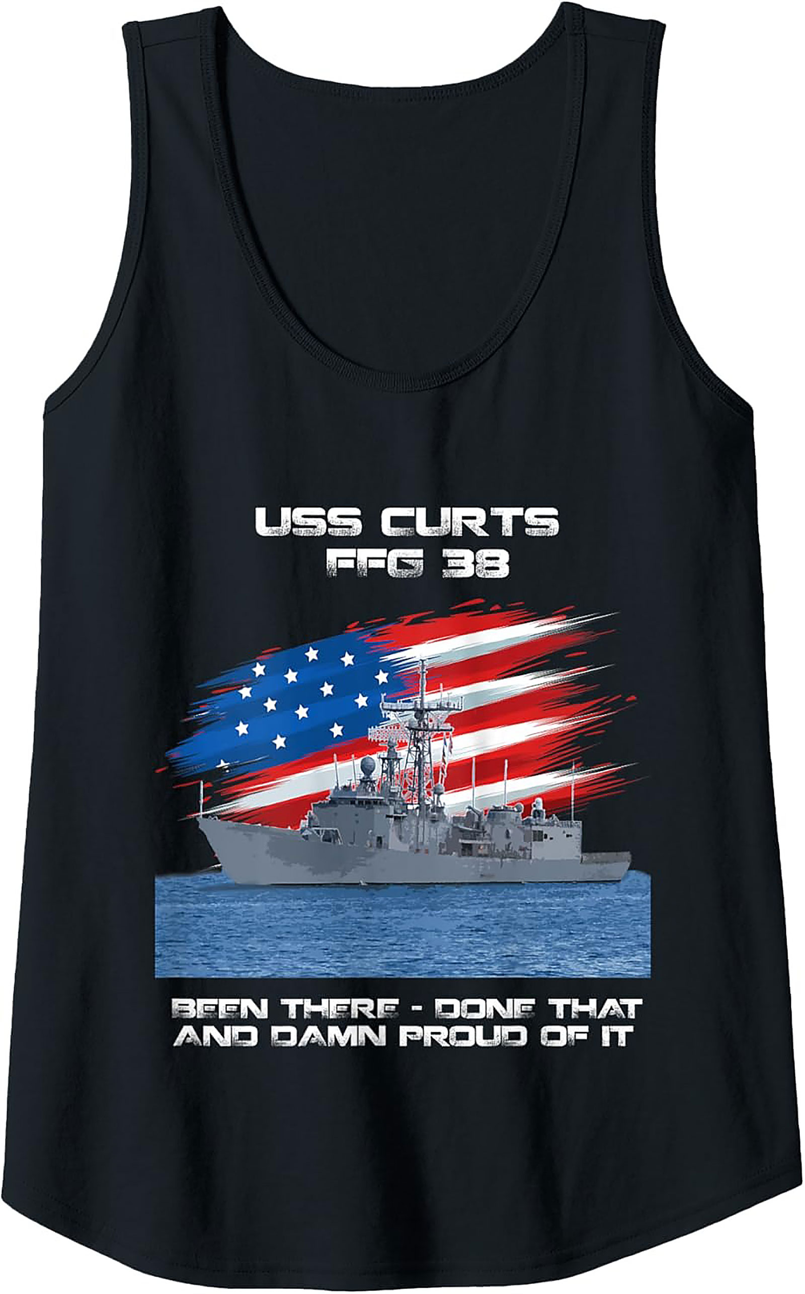 USS Curts FFG 38 Veteran Graphic Tank Top | Navy Pride