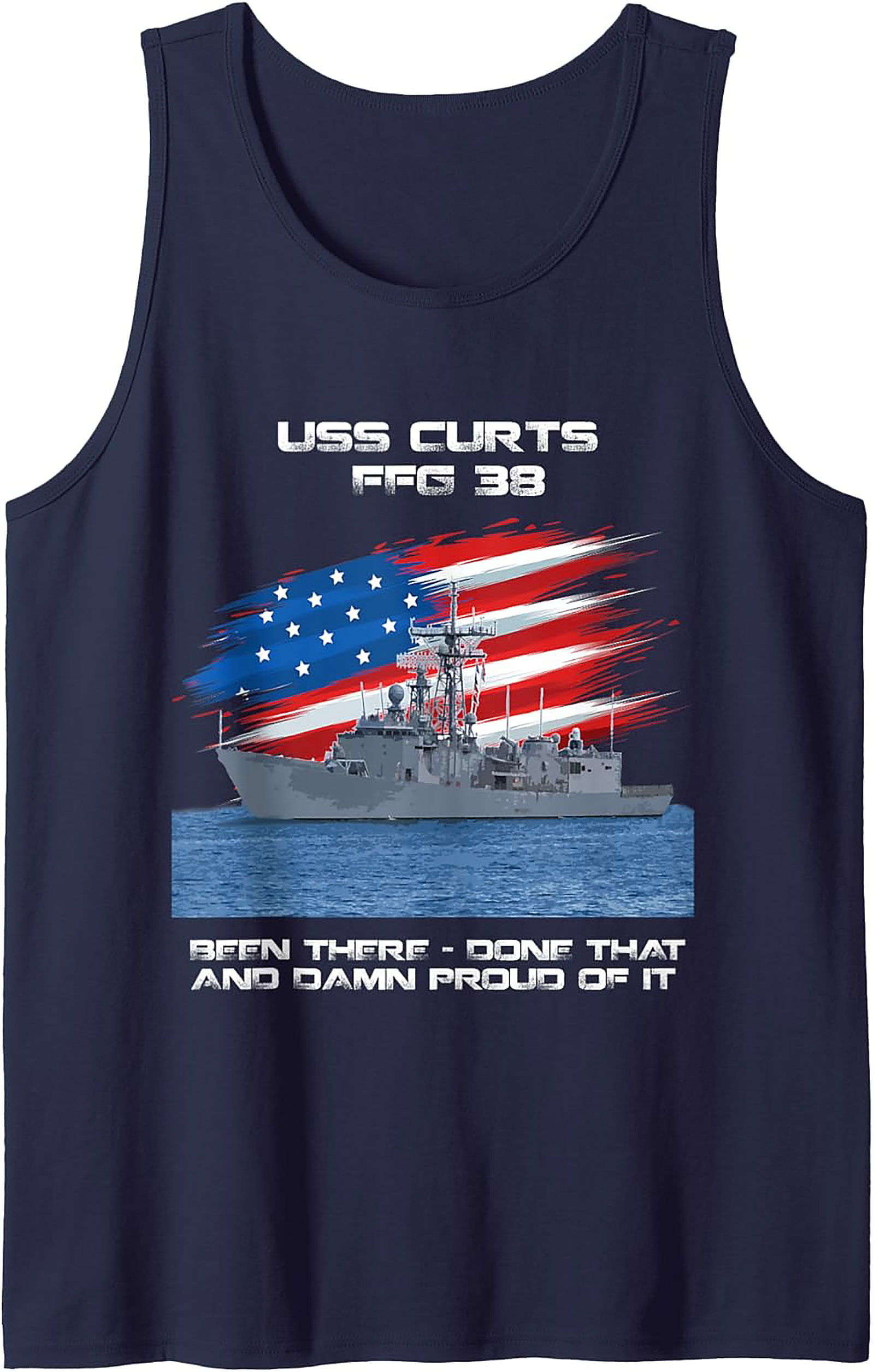 USS Curts FFG 38 Veteran Graphic Tank Top | Navy Pride