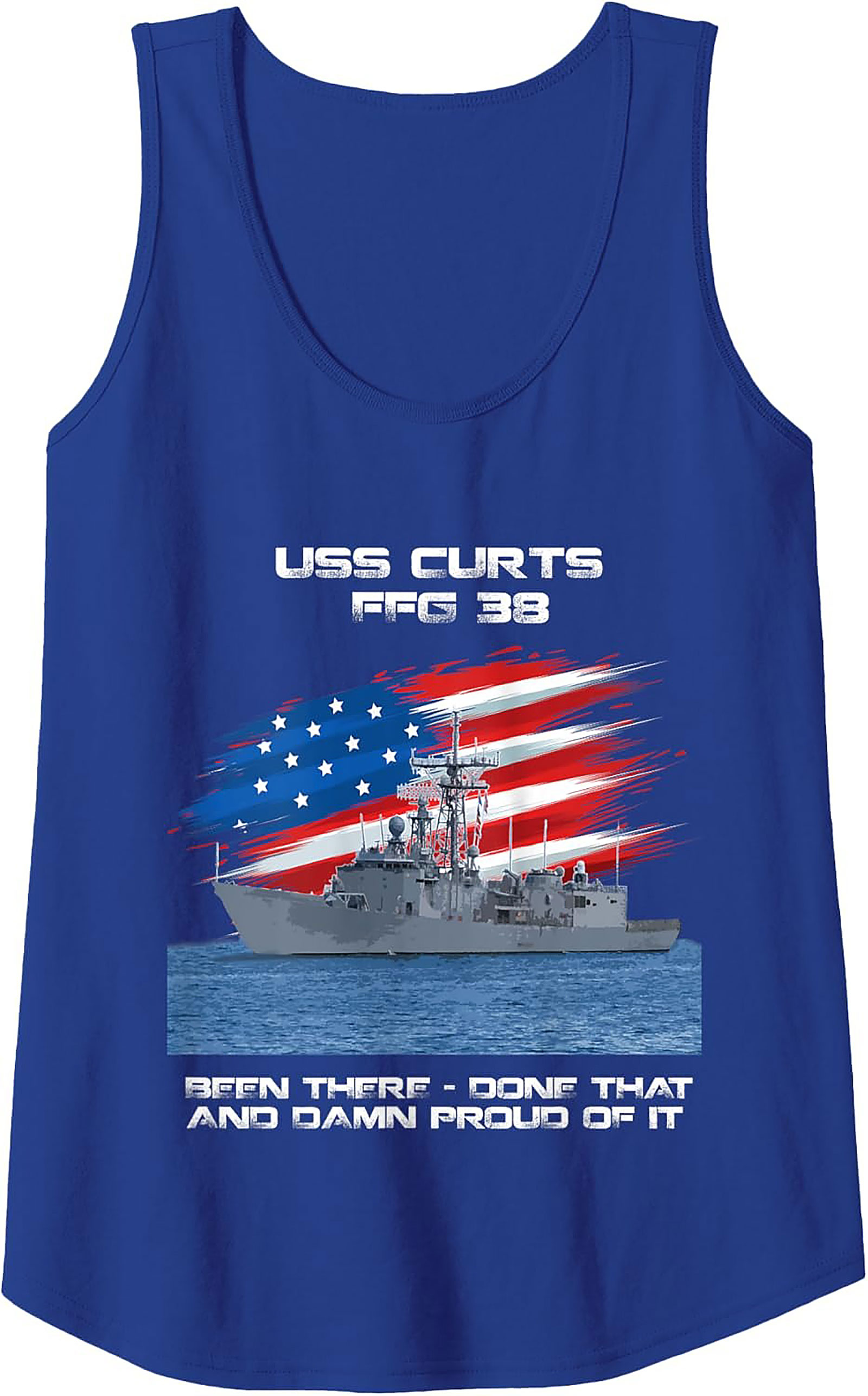 USS Curts FFG 38 Veteran Graphic Tank Top | Navy Pride