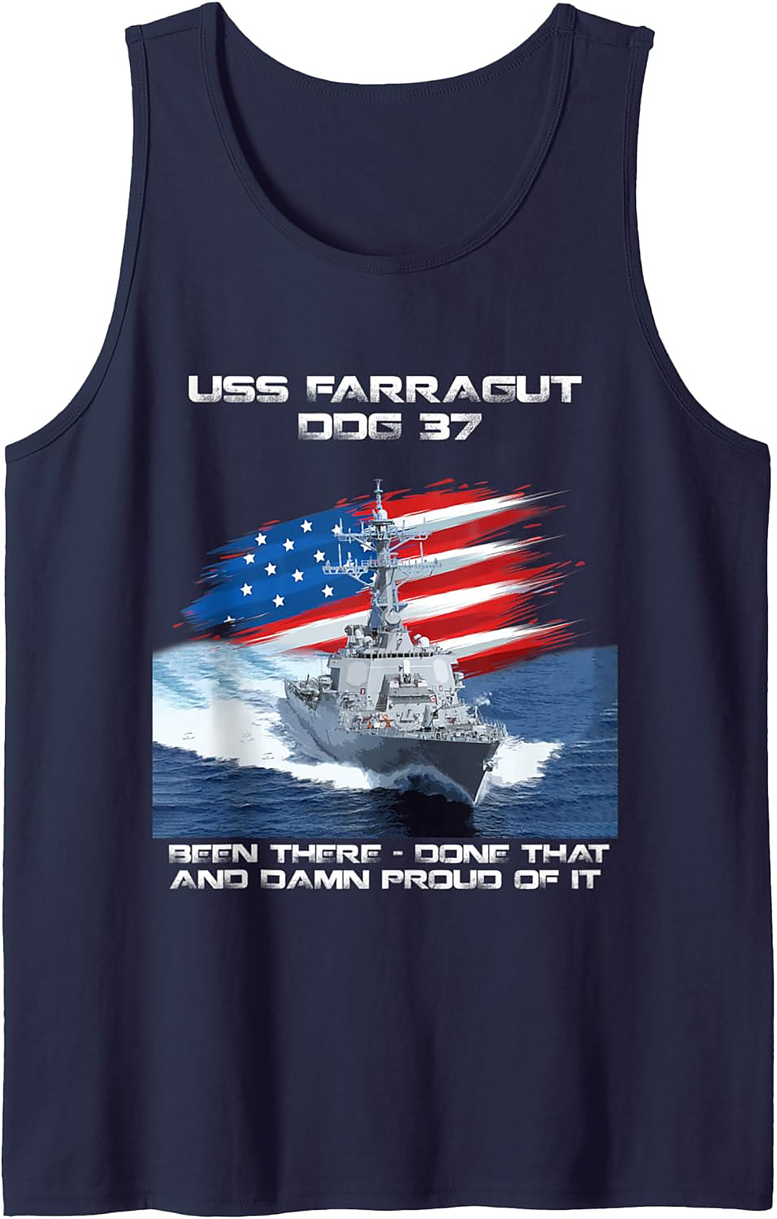 USS Farragut DDG 37 Tank Top | Proud Navy Veteran Gift