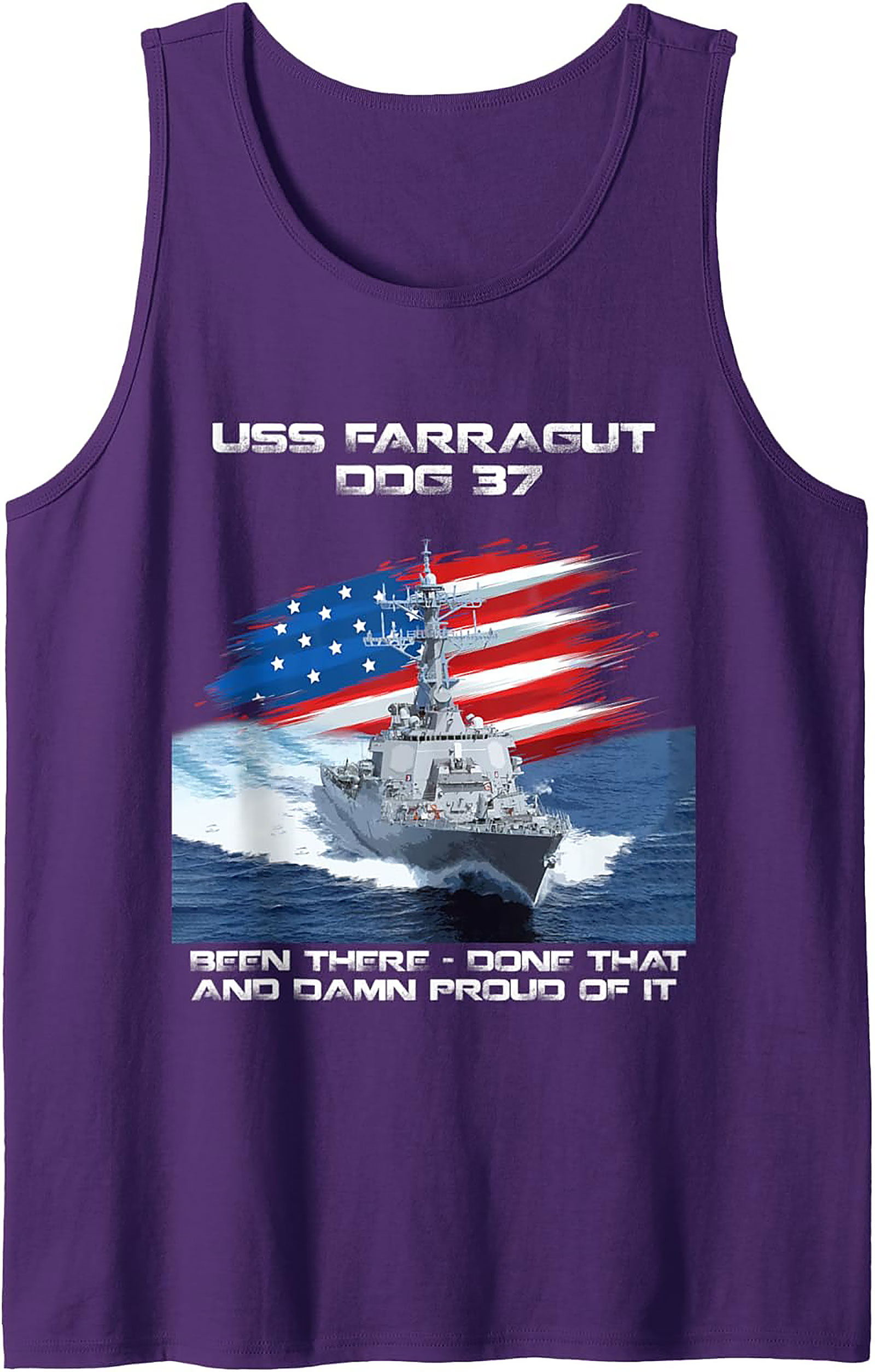 USS Farragut DDG 37 Tank Top | Proud Navy Veteran Gift