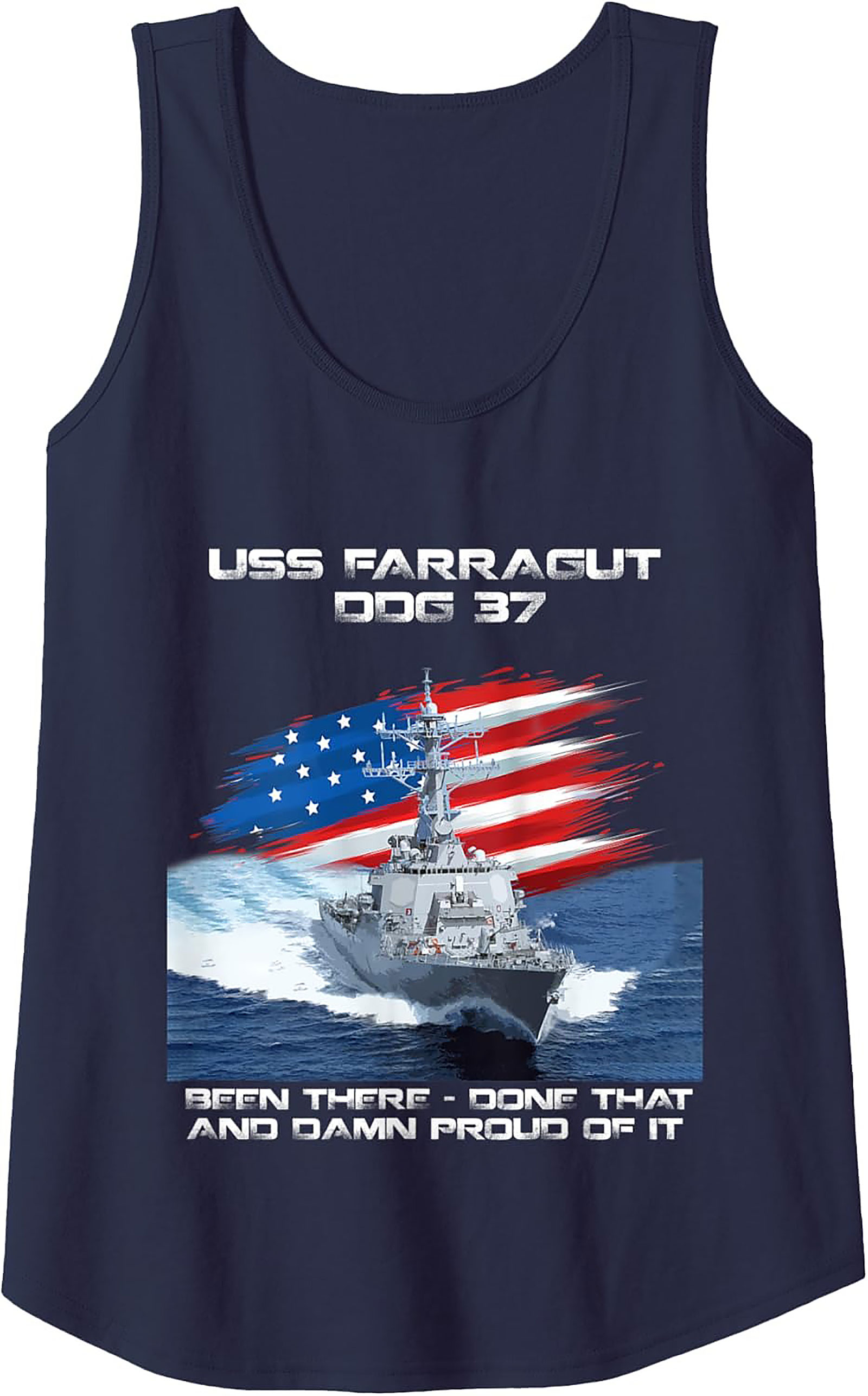 USS Farragut DDG 37 Tank Top | Proud Navy Veteran Gift