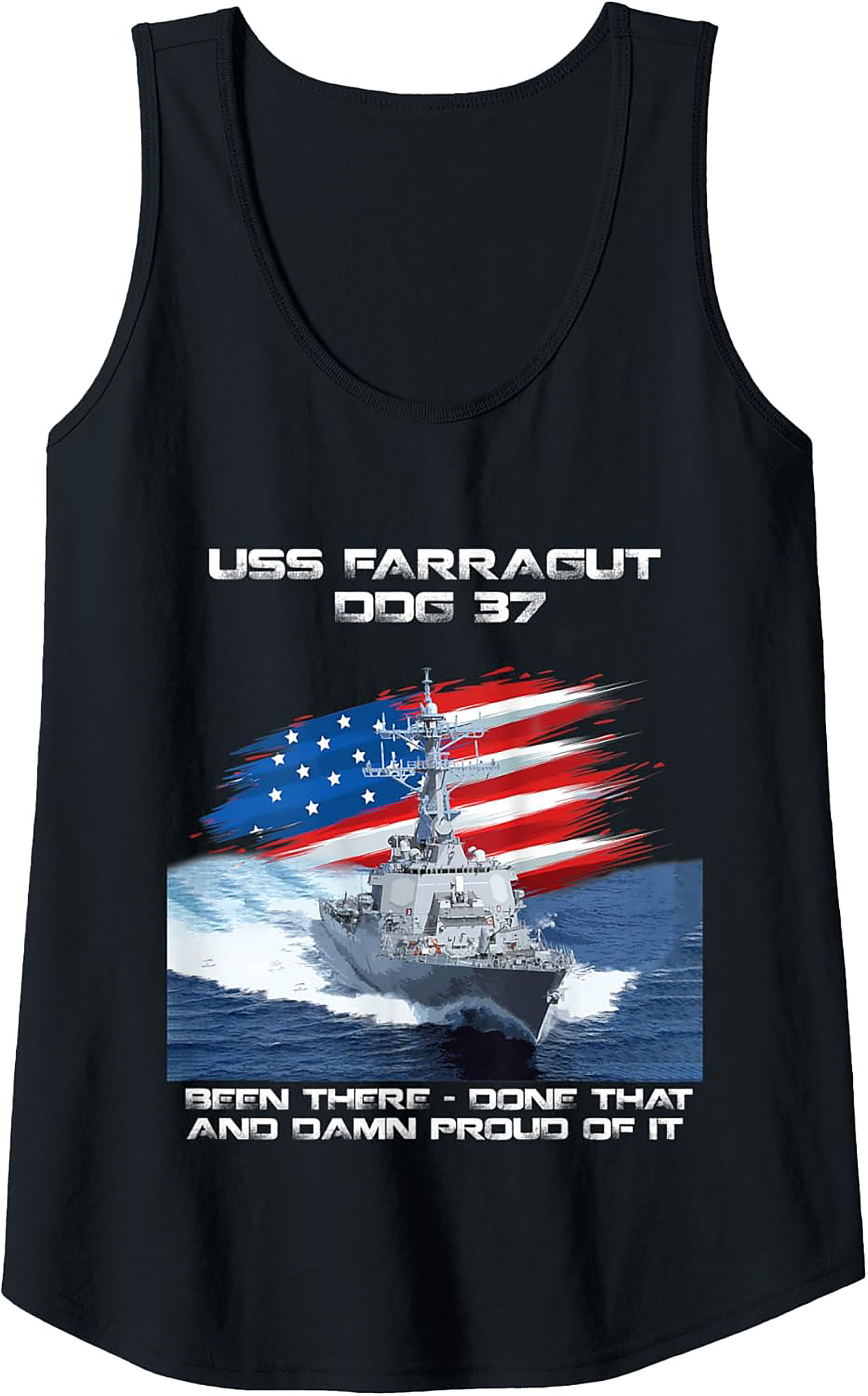 USS Farragut DDG 37 Tank Top | Proud Navy Veteran Gift