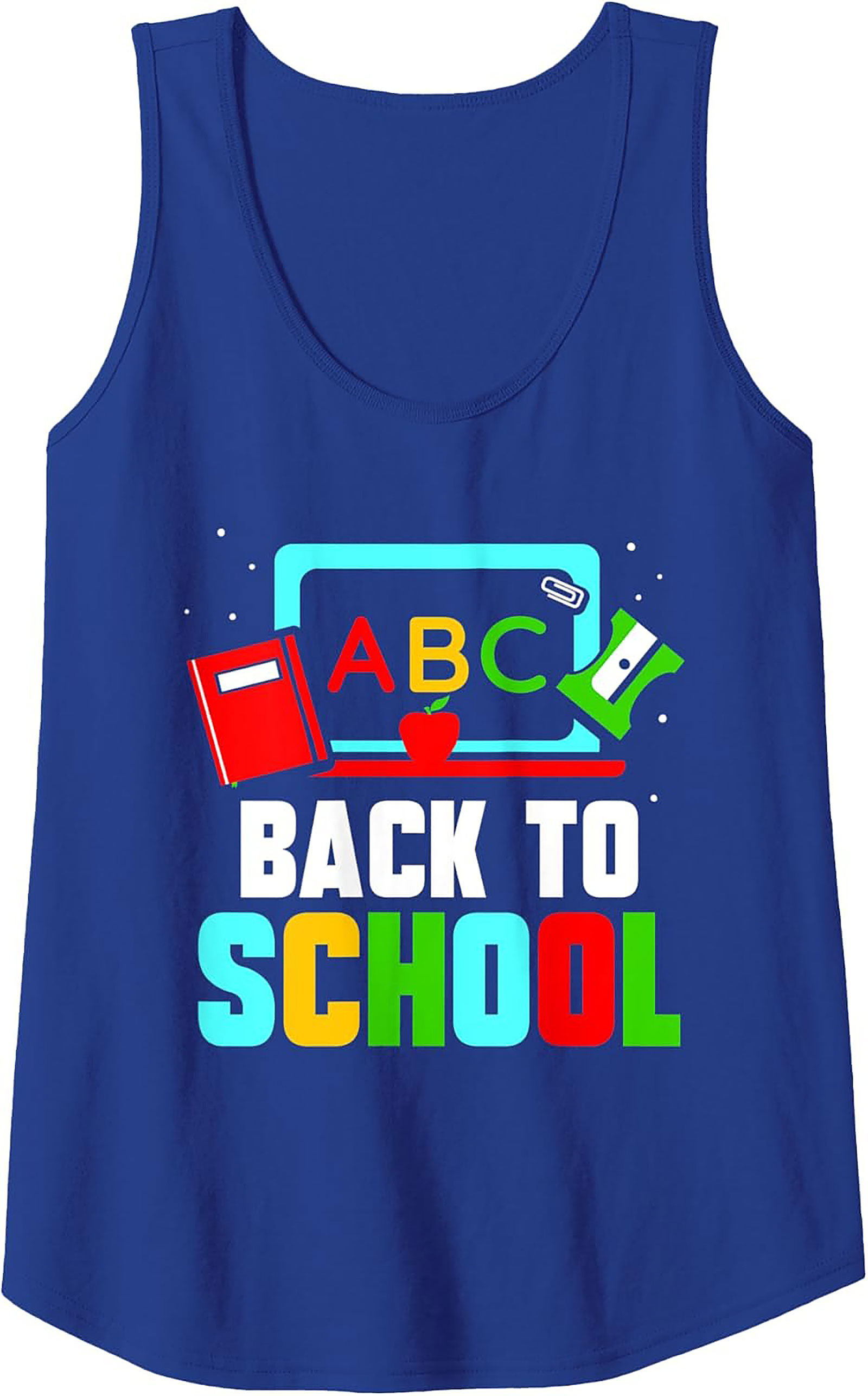 Back to School ABC Apple Graphic Tank Top | First Day of School Sleeveless Shirt